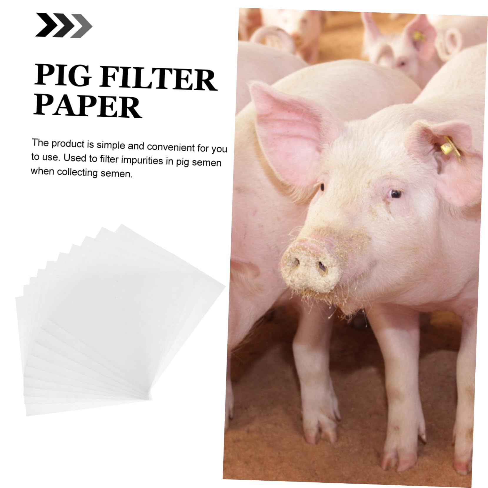 balacoo Pig Filter Paper Fine Workmanship 100pcs Non-Woven Fabric Insemination Filtering