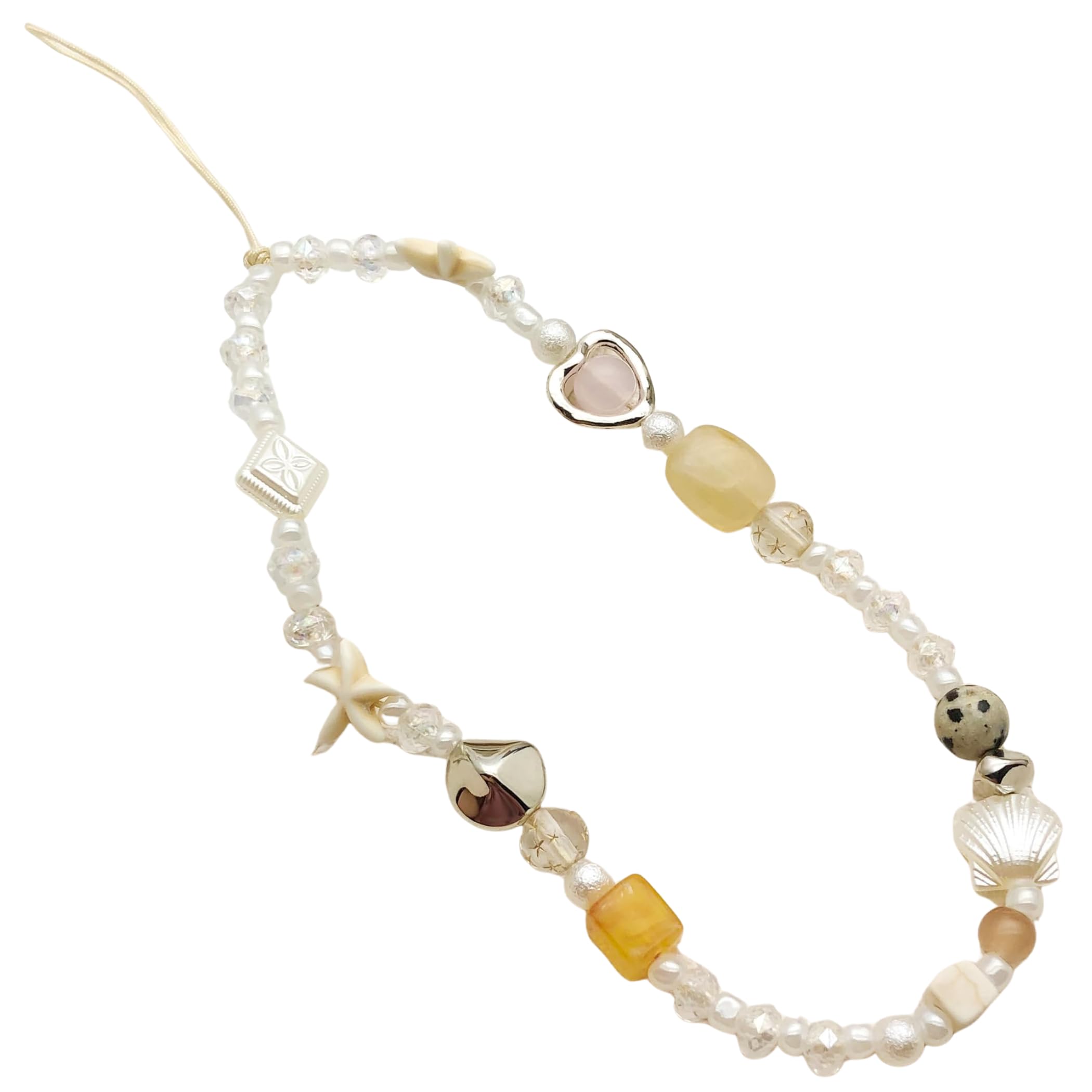 MOTOFITOOL Beaded Camera Wrist Strap Cute Digital Camera Charm Lanyard Phone Chain Keychain Beaded Phone Lanyard Bag Charm