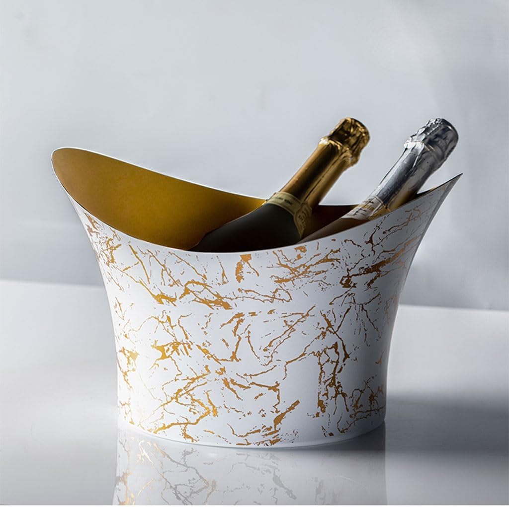 Ice Bucket Stainless Steel Champagne Bucket Home Red Wine Frozen Cooler Restaurant Bar Ktv Wine Display Bucket Ice Buckets For Parties(B)