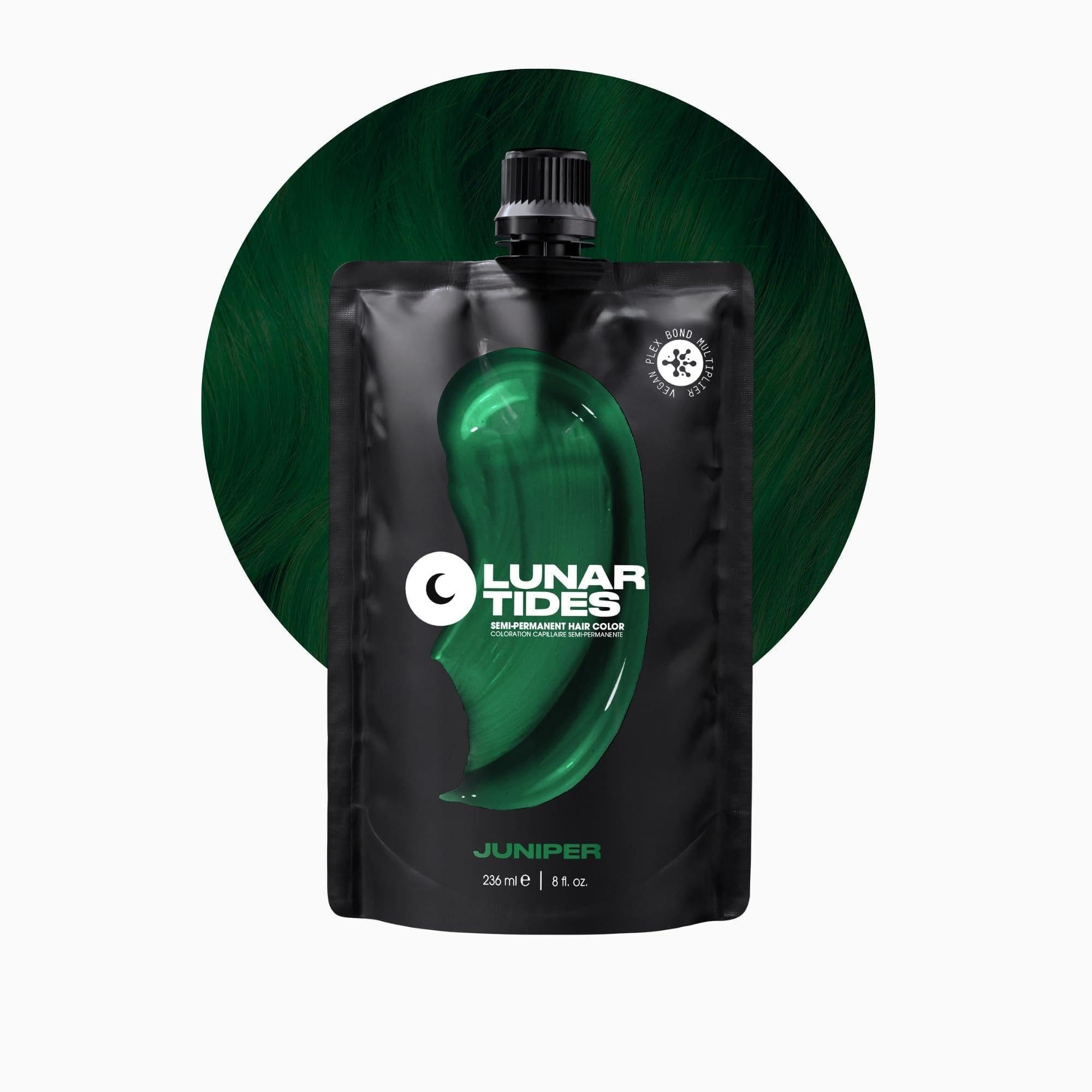 Lunar Tides - Juniper Green Semi permanent hair dye - 8 oz / 236 ml - One Size - Green