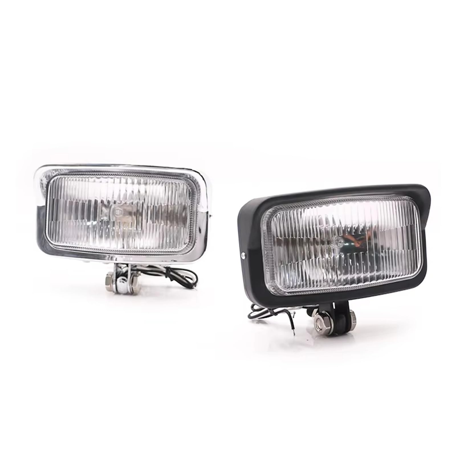 Phare Avant Moto Phare Avant Carré Universel 12 V pour Café pour Racer pour Cruiser pour Chopper Scooter Old School LED Phares Avant