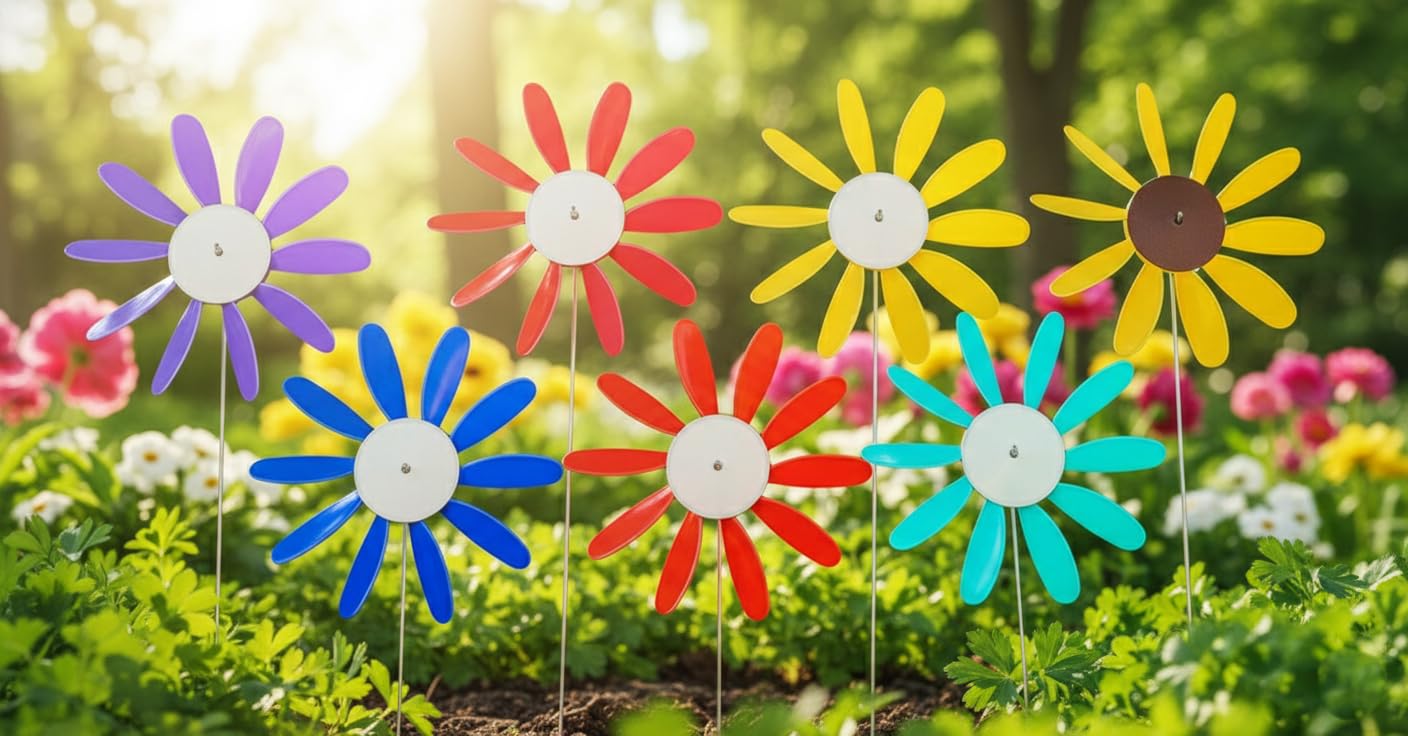 Amazon.com: Beloit Plastics Spinning Daisy, 6 Pack, Tall Pinwheel