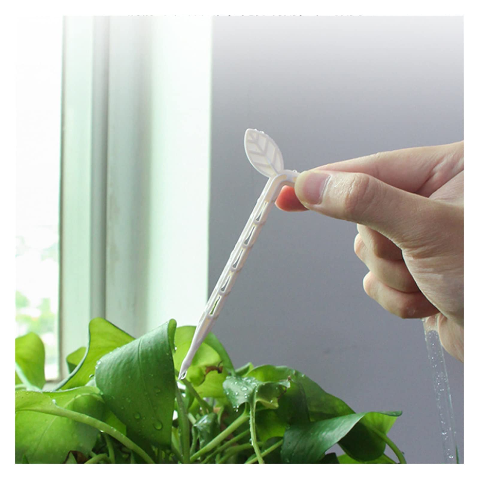 Kit di irrigazione a goccia automatica Giardino domestico Dispositivo di annaffiatura intelligente di irrigazione automatica del goccio per Piante in Vaso da Esterno per Giardino e Balco(Color:Waterin