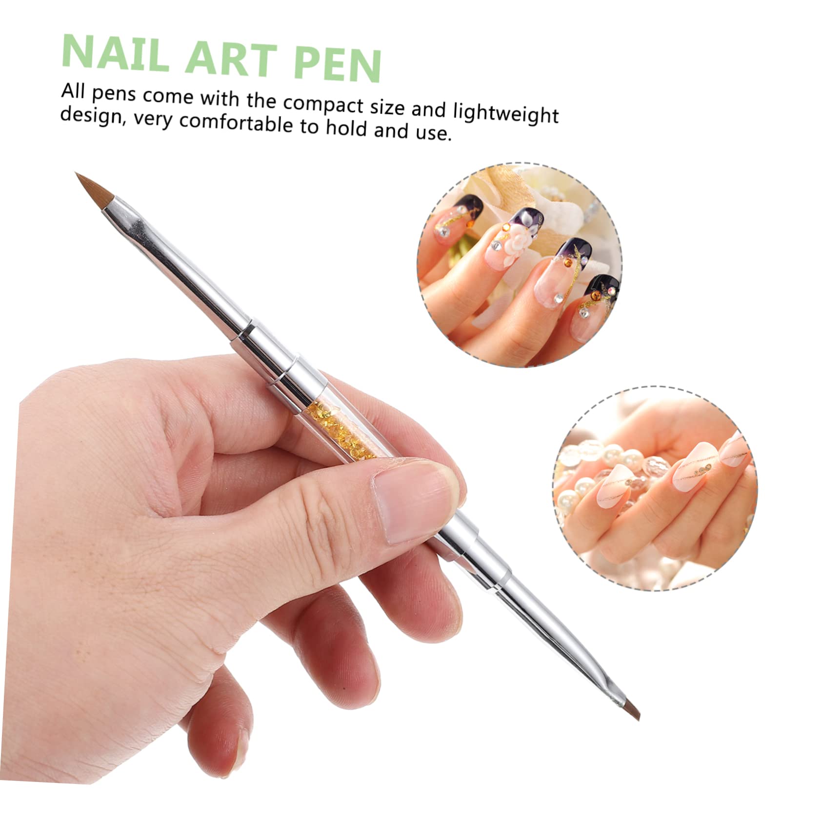Healeved 9pezzi Pennelli Per Nail Art Design Elegante e Doppio Estremità Accessori Manicure Per Disegni e Decorazioni Unghie