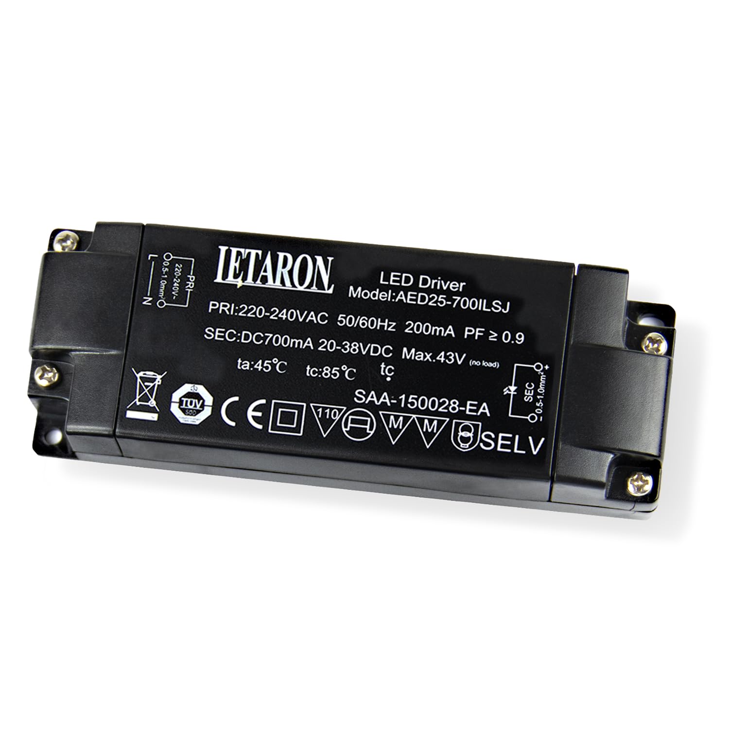 Alimentatore LED 12V 18W CAM2 | Trasformatore 230V A 12V DC | Per Luci G4, MR16, GU5.3 | Sicuro E Compatto