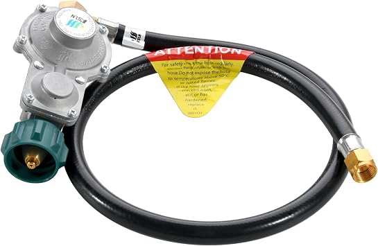 5FT Two-Stage Propane Regulator & Hose Kit, QCC1 Connector, for Weber Genesis 300, Spirit E-210/E-310, Genesis II, Spirit II & Summit 400/600 Gas Grills, Replaces Parts 7627, 67069, 69891