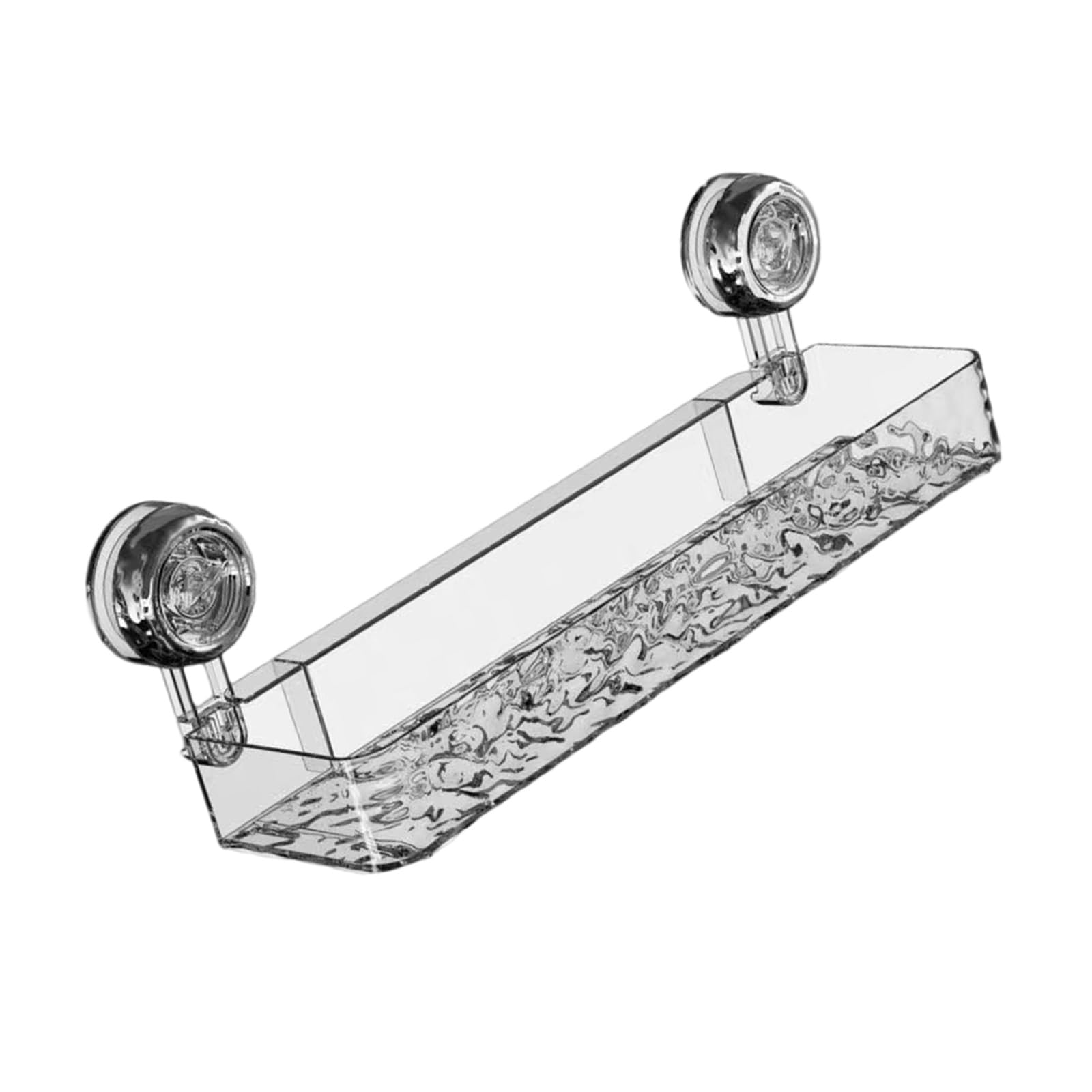 Nucelit Bathroom Organiser Wall Mounted Faucet Storage Rack for Shampoo Practical Suction Cup Sponge Holder Bathroom Organiser