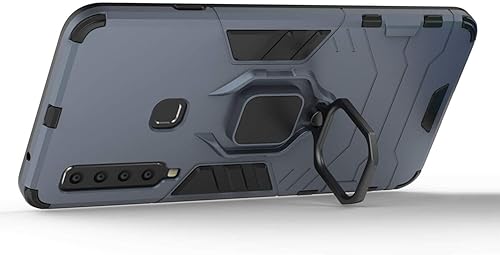 Miniatura 3 de Compatible con Samsung Galaxy A9 (2018), Galaxy A9 Star Pro, Galaxy A9s, funda de metal con agarre de anillo de soporte, parachoques duro a prueba