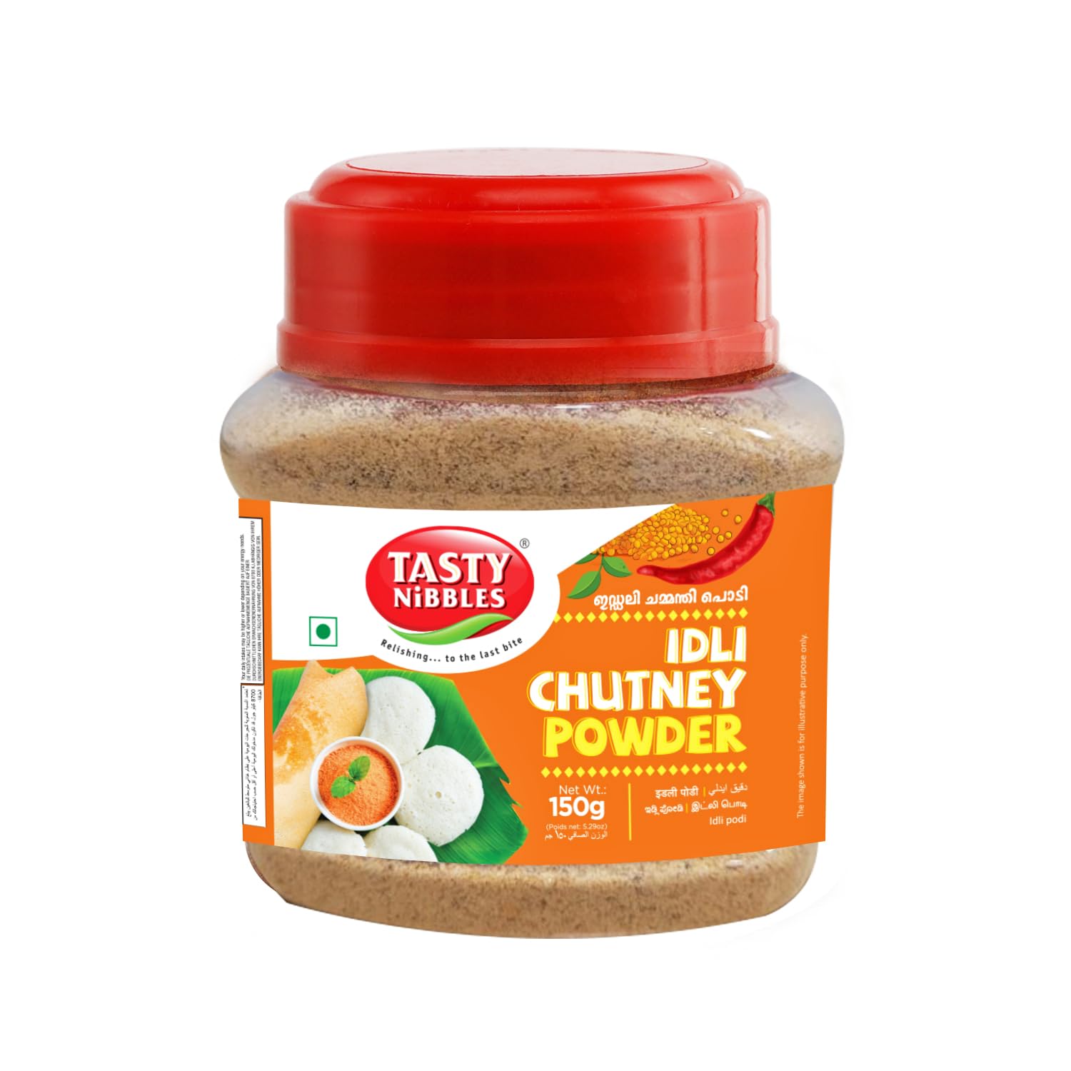 Tasty Nibbles Ready to Eat Idli Chutney Powder 100g | Chammanthi Podi | Instant Idli Chutney Powder| South Indian Style Molgapudi | Vegetarian | No Added Preservatives [Pack of 1]