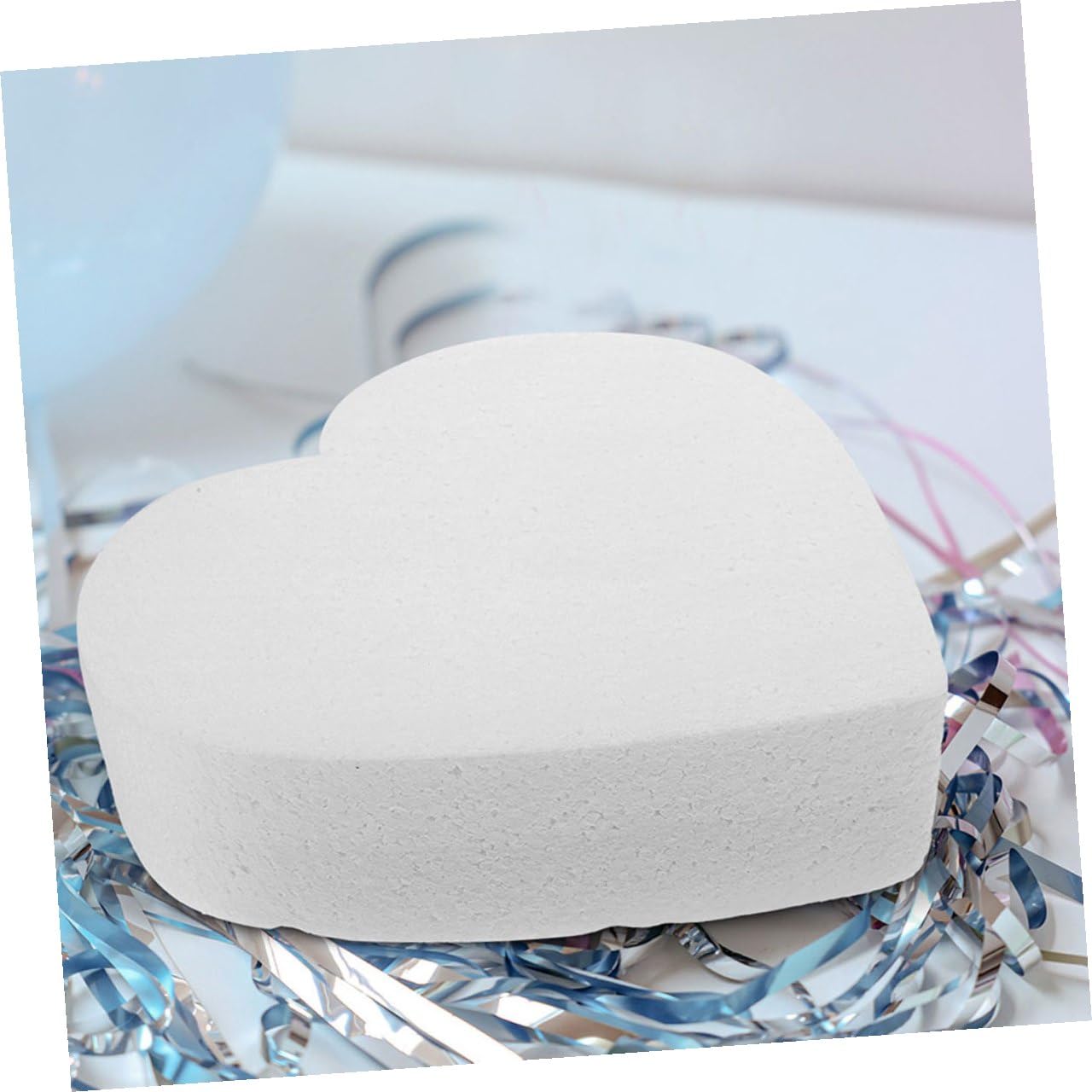 Ciieeo Moule à Gâteau en Mousse de Cœur 15 Cm, Mannequin à Gâteau Réutilisable, Modèle de Décoration pour Présentation et Entraînement Pâtisserie Mariage