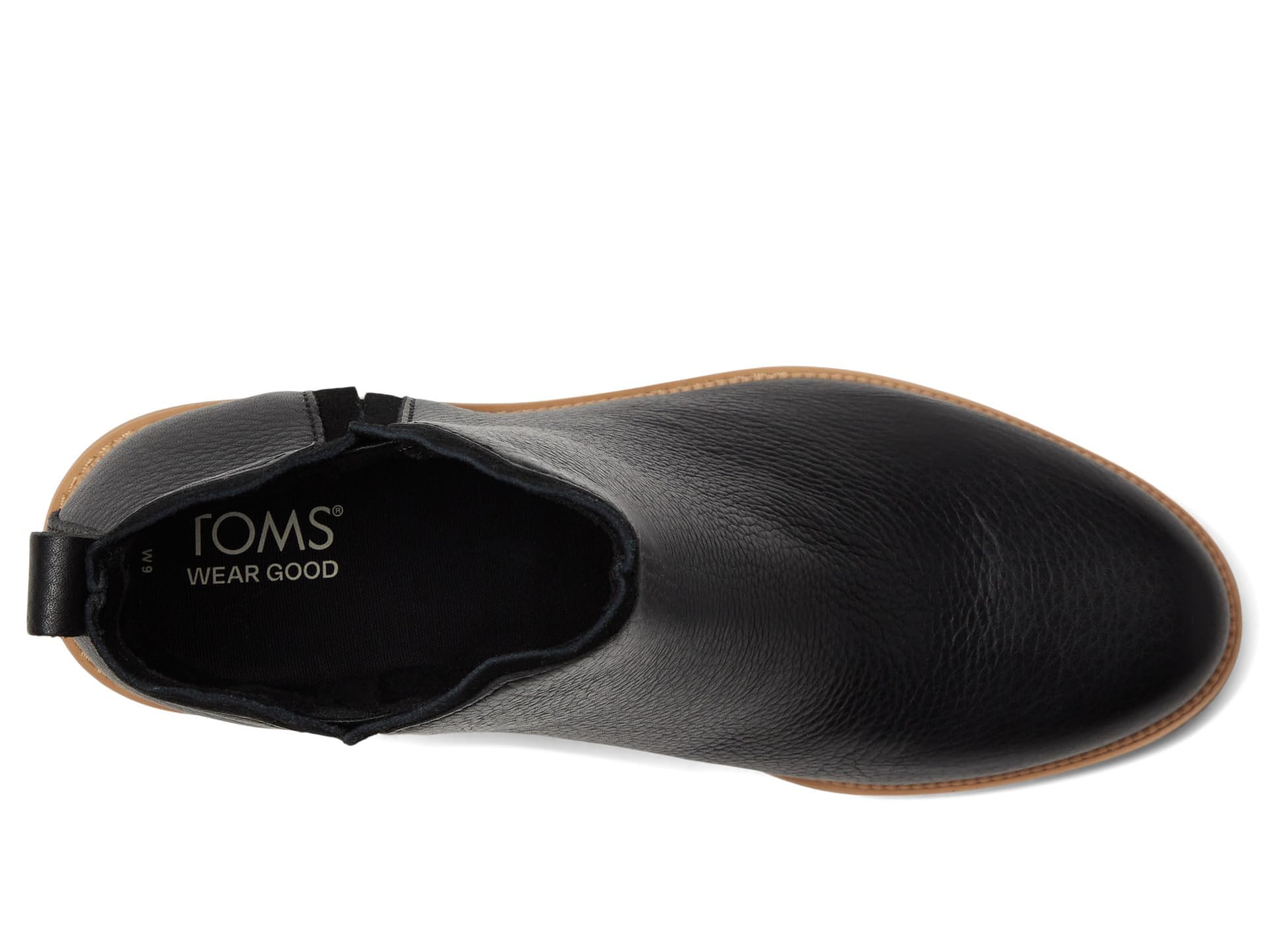 TOMS Hailey Buty Z Czarnego Skórzane Z Obcasem Dla Kobiet - EUR 38.5