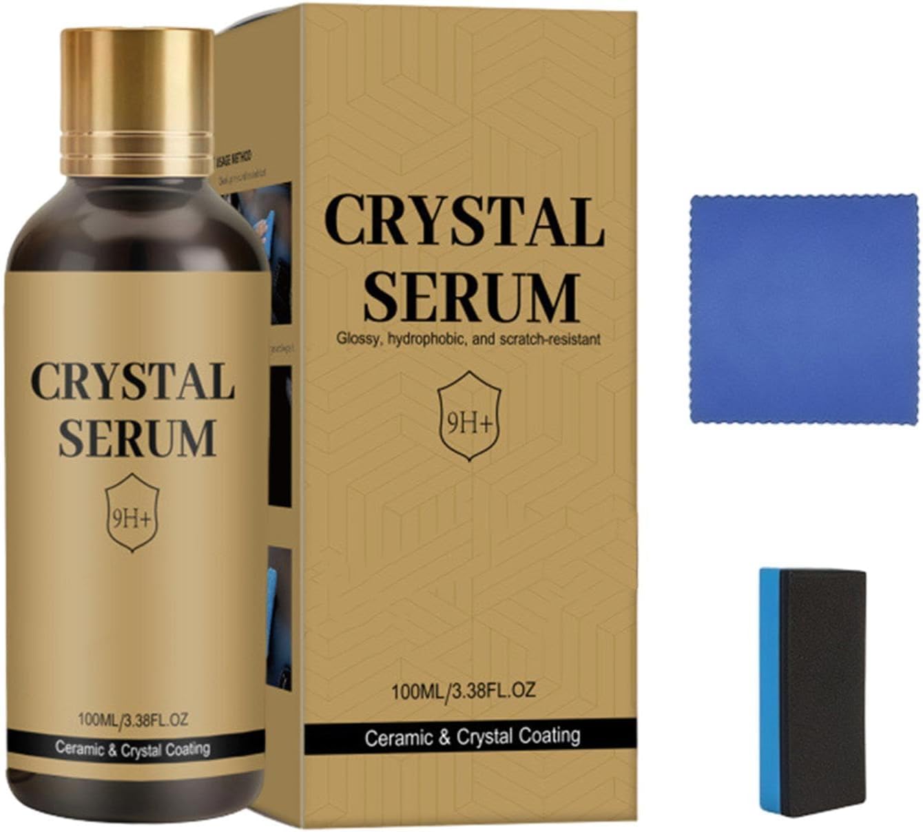 Car Ceramic Coating Kit, High Shine Paint Protection Solution, for Vehicles RV Motorcycle Use, Nano Ceramic Liquid Formula, 100ml Coating Kit, Auto Gloss Protection System