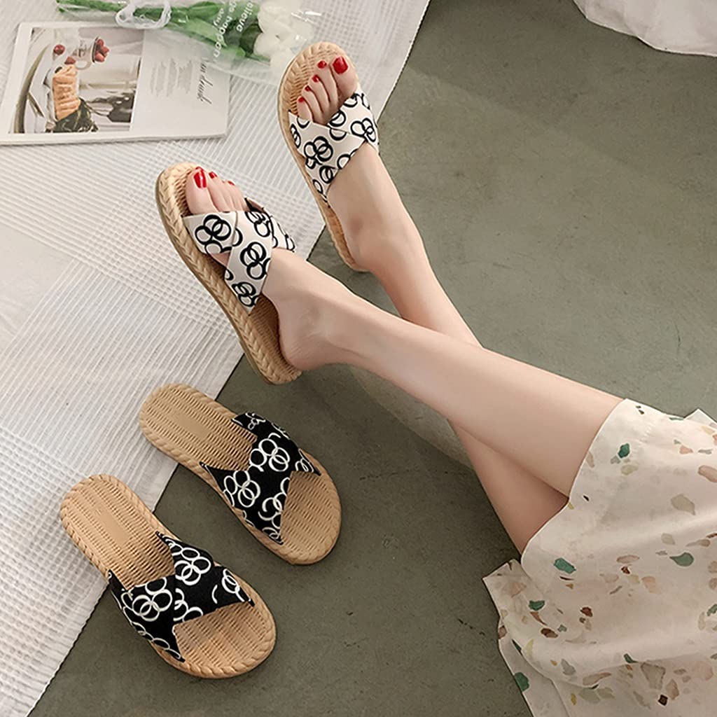 Sandalias con Plataforma para Mujer, Sandalias Informales sin Cordones para Verano, cómodas Sandalias con Punta Abierta para Zapatos de Playa de Verano, Zapatillas sin Cordones para Interiores y