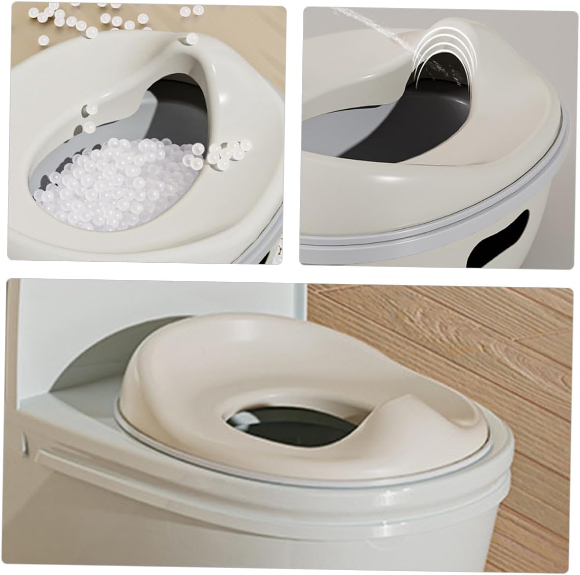 jojofuny Portable Boy Girl Training Toilet Versatile Potty Seat for Toddlers Lightweight Design for Home and Travel Easy to Use Urinal and Toilet Seat Beige