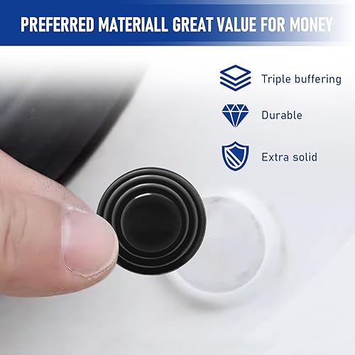 Miniatura 3 de Amortiguador de puerta de automóvil – 20 calcomanías de protección anticolisión, almohadilla de choque universal insonorizada, almohadillas de