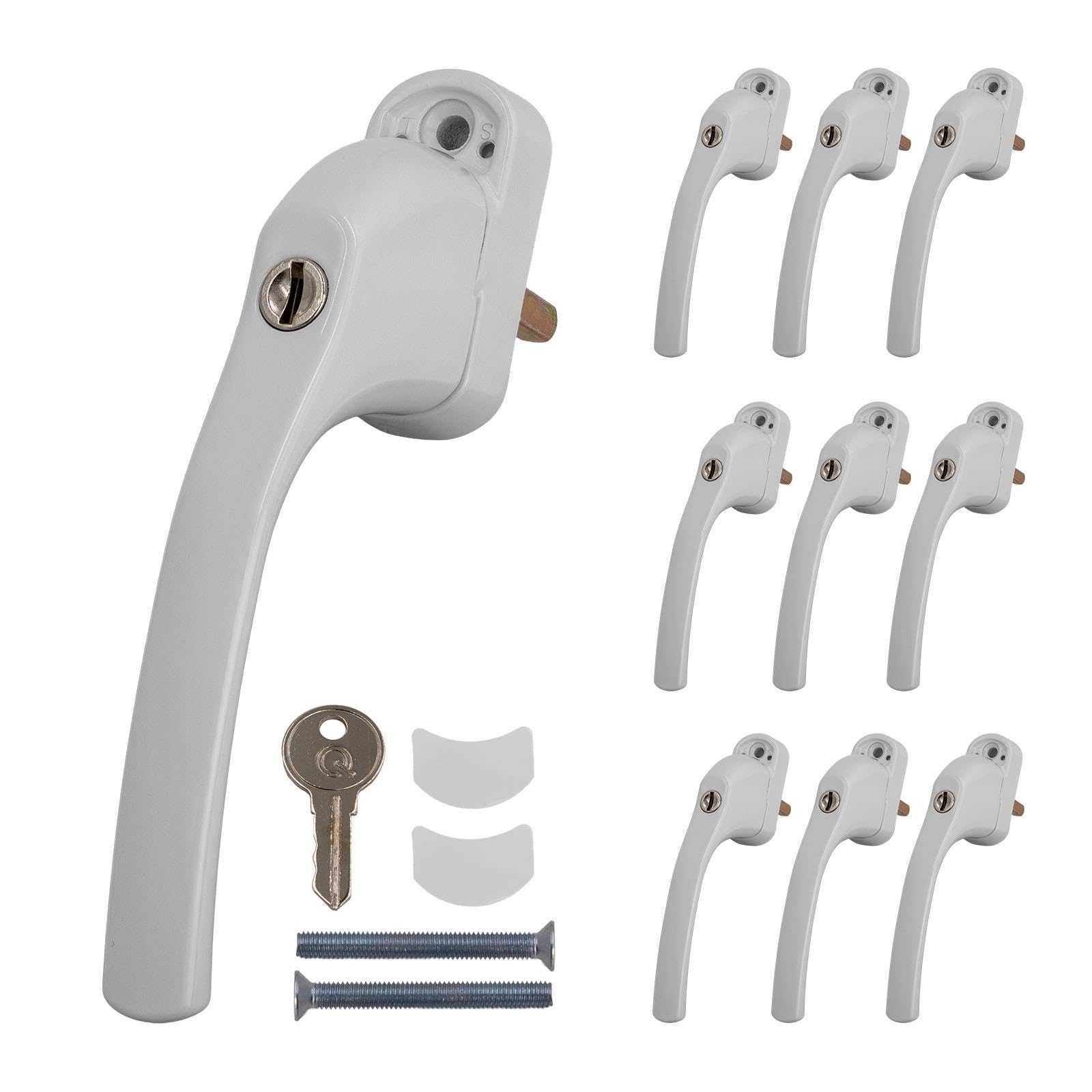 Truly Pvc Limited White Greenteq Alpha Tilt & Turn Window Handle (10 Pack)