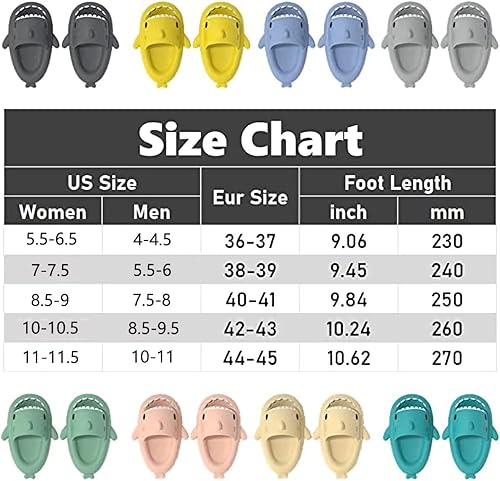Vista 6 de rosyclo Pantuflas de tiburón en forma de nube, bonitas sandalias de tiburón para mujeres y hombres, sandalias de verano para niños y niñas, zapatos
