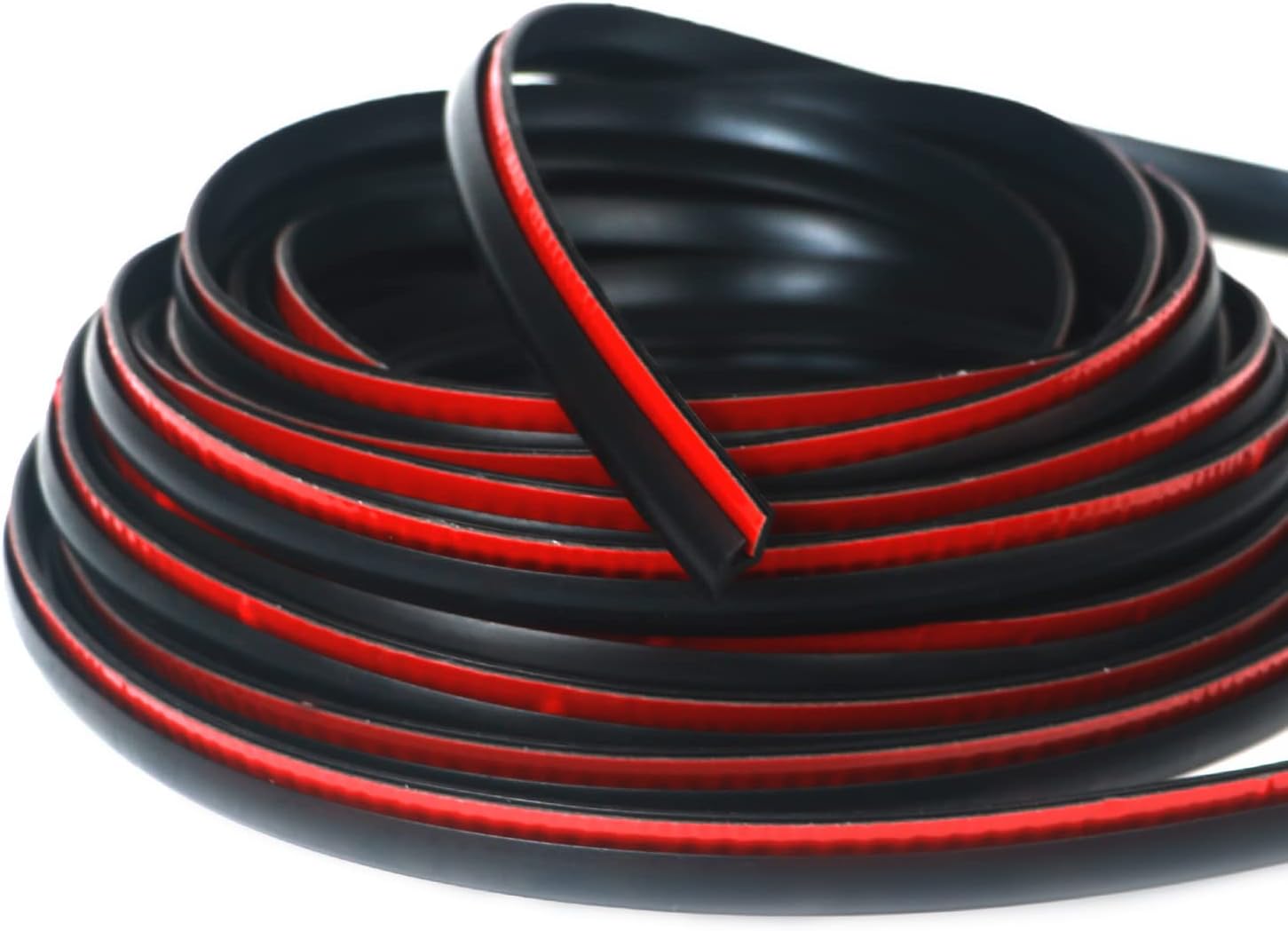 Fender Flare Rubber Seal, Fender Flare Edge Trim, Fender Flare Gasket, Fender Flares Trim for Car and Truck Wheel Wells, Bonds w/Automotive-Grade Adhesive Tape, Universal, T-Style, 60’ Length