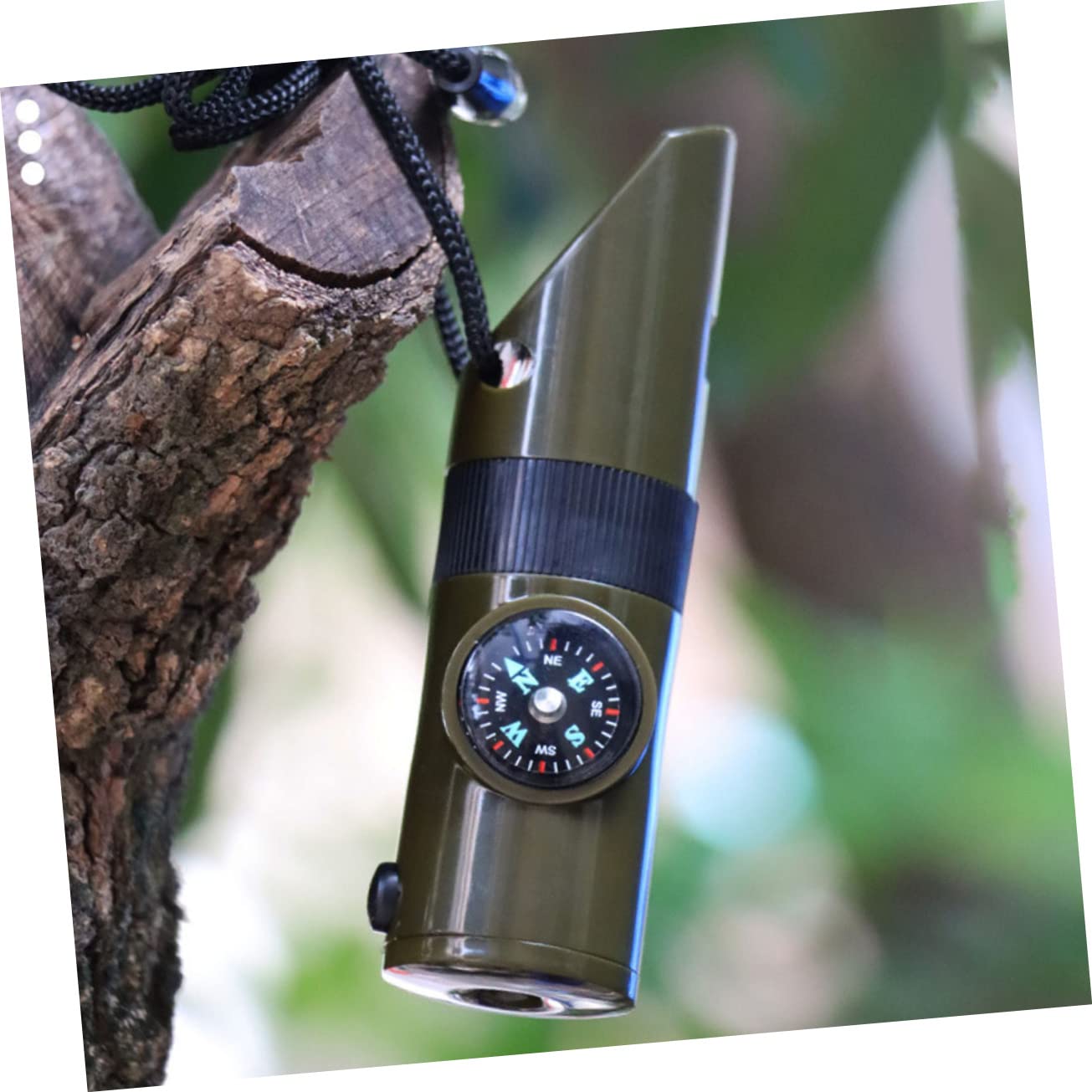 BESPORTBLE Kompasspfeifenkette Bogenschießen Outdoor Notfallpfeife Notfallpfeifen Elektrisches Thermometer Tragbare Outdoor Pfeife Doppelte Lanyards Multifunktionale Notfallpfeife