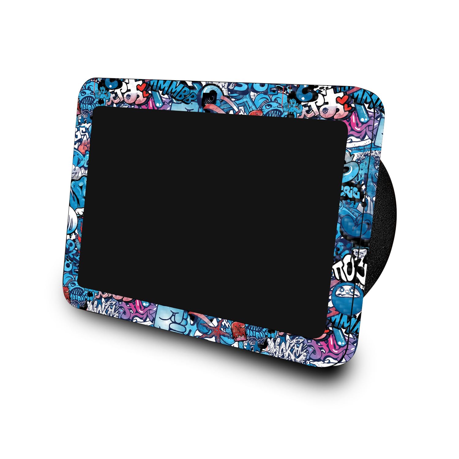 Carbon Fiber Skin Compatible with Amazon Echo Show 8 (3rd Gen, 2023) - Blue Meanies - Premium 3M Vinyl Protective Wrap Decal Cover - Easy to Apply | Crafted in The USA by MightySkins