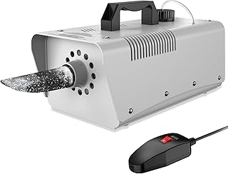 Snow Machine, 650W Snowflake Machine, Artificial Snow Maker with Wired Controller for Indoor Outdoor Stage DJ Photography Christmas Party (Grey)