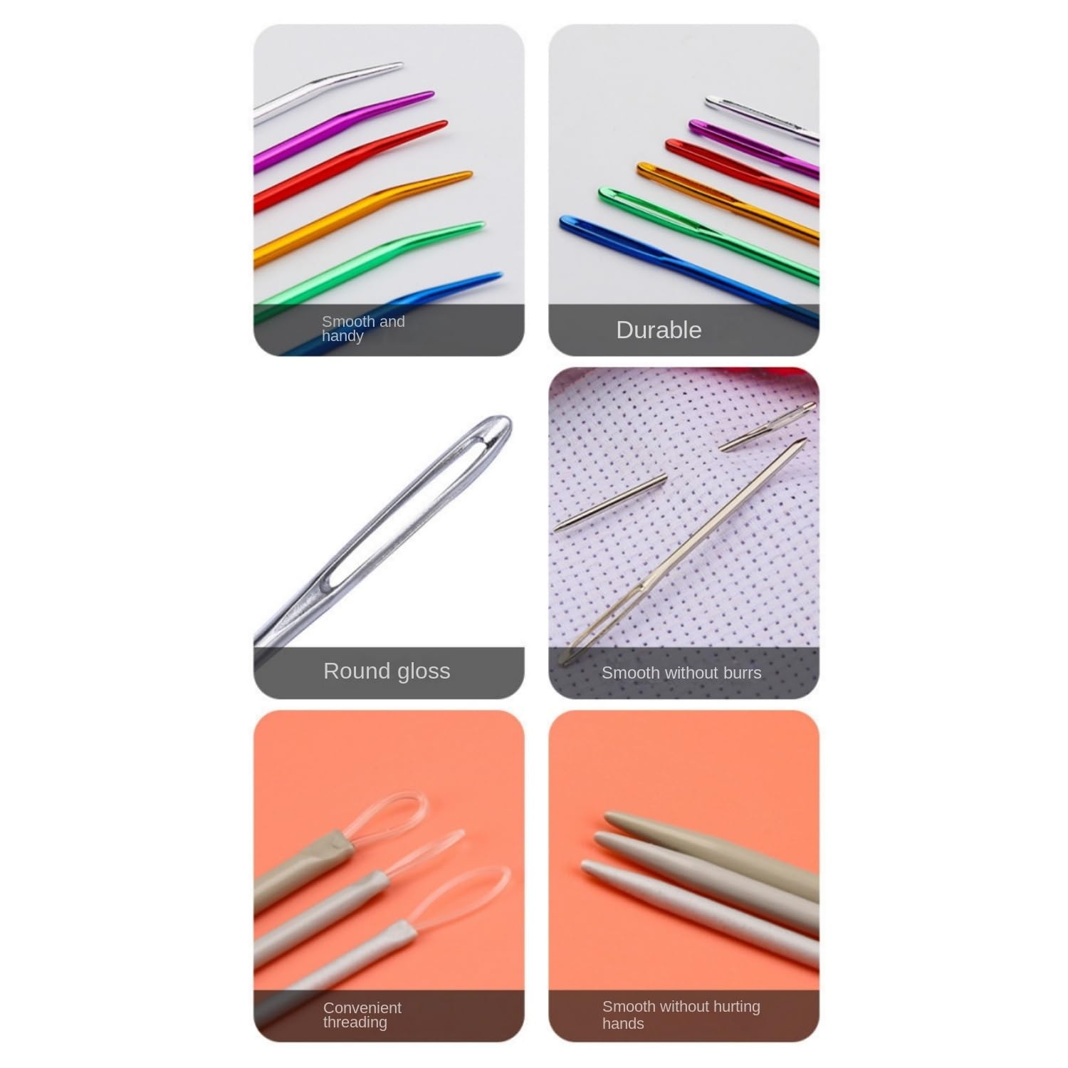 Y-Axis Lot De 24 Aiguilles à Repriser Avec Boîte De Rangement