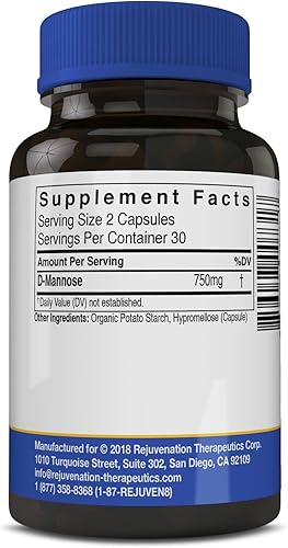 Miniatura 2 de Rejuvenation Therapeutics D-Mannose  Orgánico prémium (60 cápsulas veganas)