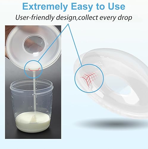 Miniatura 5 de Recolector de leche, paquete de 2 conchas reutilizables con caja portátil, almohadilla de silicona para pezones doloridos durante el ordeño o la