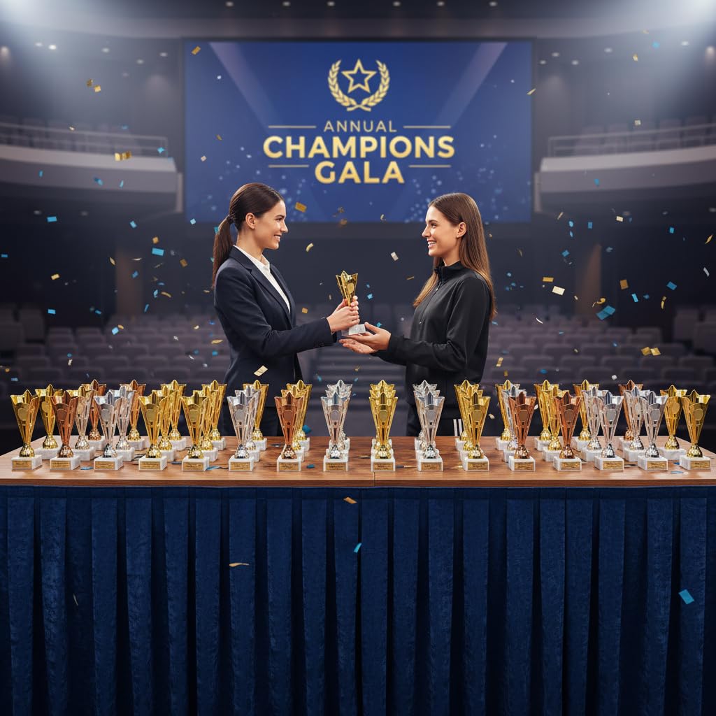 Tris Coppe Fantacalcio | Set 3 Trofei Stella Personalizzati con Targhetta in Alluminio Stampata – Oro, Argento, Bronzo – Premi Prima, Seconda e Terza Classifica Fantalega