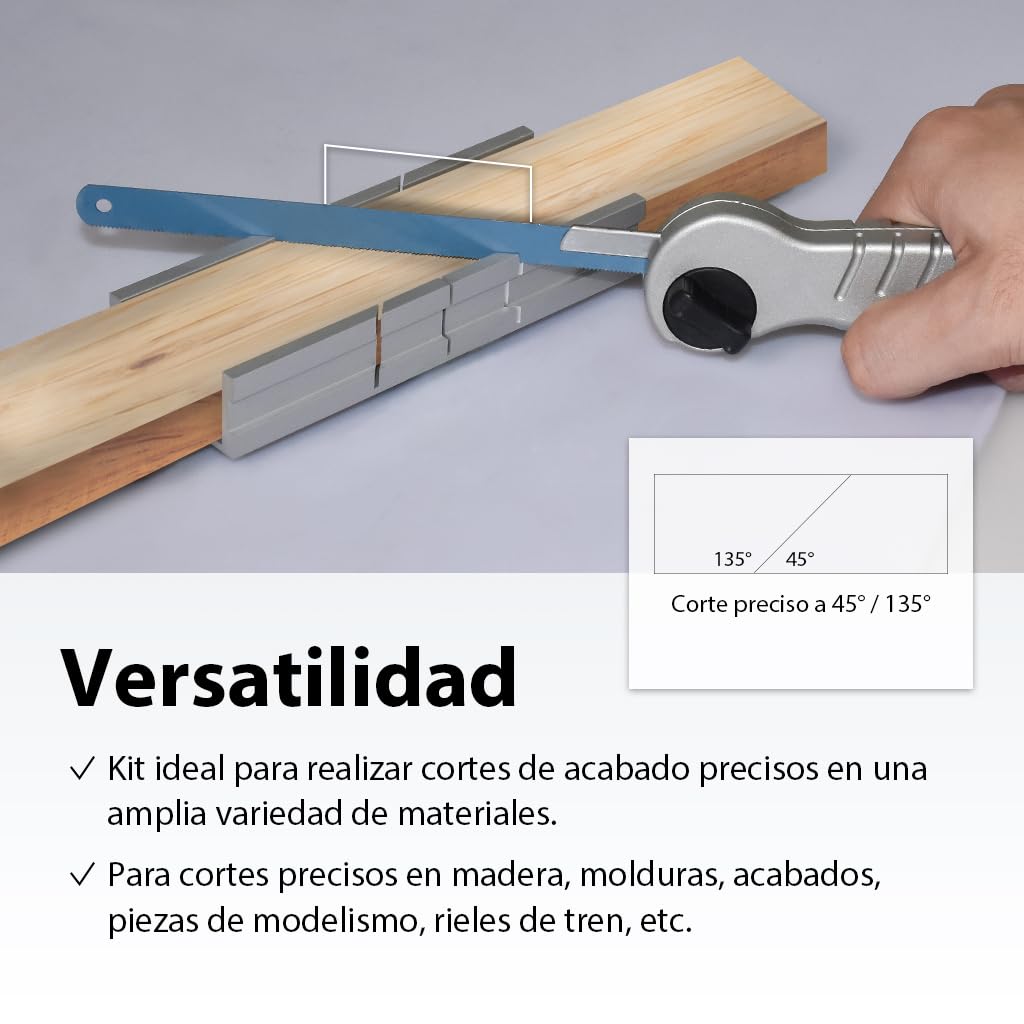 FIRSTINFO H5442 | Caja de ingletes de aluminio pequeña
