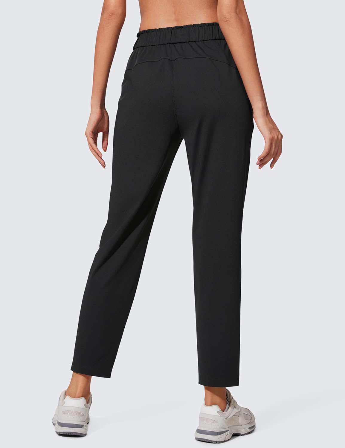 CRZ YOGA 4-Way Stretch Ankle Pants for Women High Waisted 7/8 Casual Dress Travel Golf Work Sweatpants with Pockets - Image 2