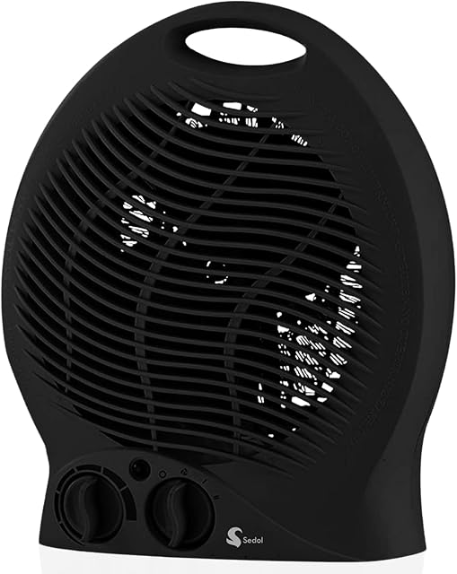 SEDOL Electric Fan Heater - Portable Upright 2KW Electric Heater with 2 Heating Adjustable Thermostat, Overheat Protection and Cooling Option - Quiet Space Heater - Heaters for Home