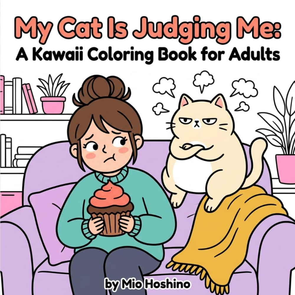 My Cat Is Judging Me: A Snarky and Relatable Coloring Book for Cat Lovers: Funny Feline Humor and Stress Relief Pages