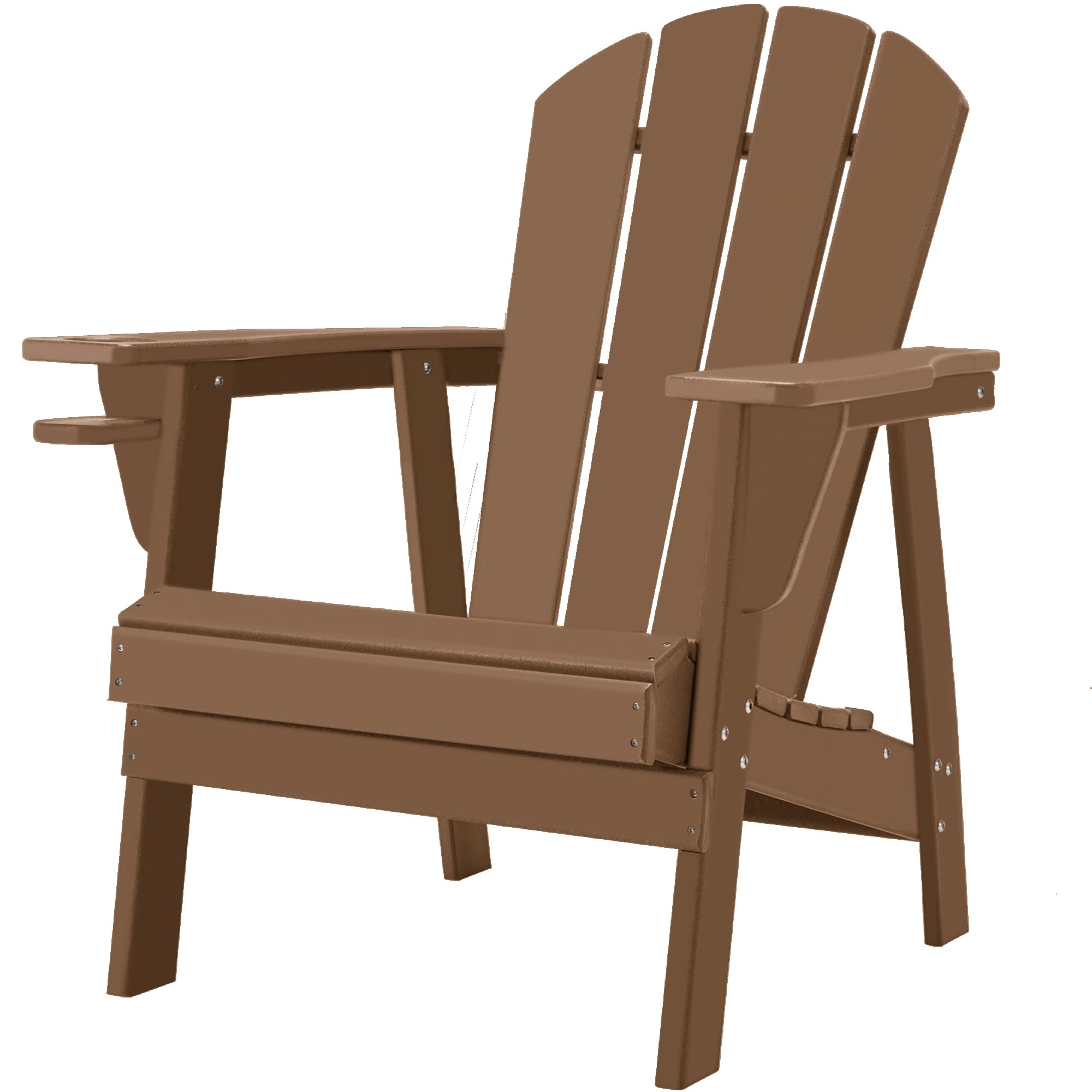 Adirondack Chairs, HDPE All-Weather Adirondack Chair, Fire Pit Chairs (Classic, Teak)