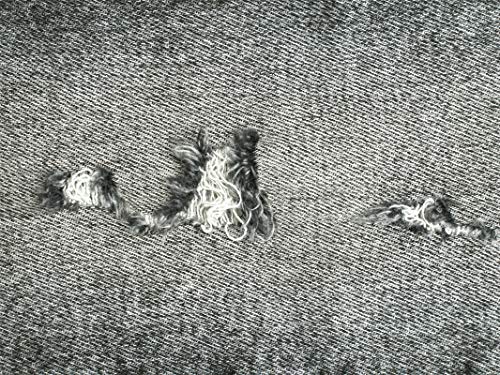 Kidscool Space Kids Rasgado Buracos Fashion Faixa elástica interna jeans slim, Preto, 5-6 anos