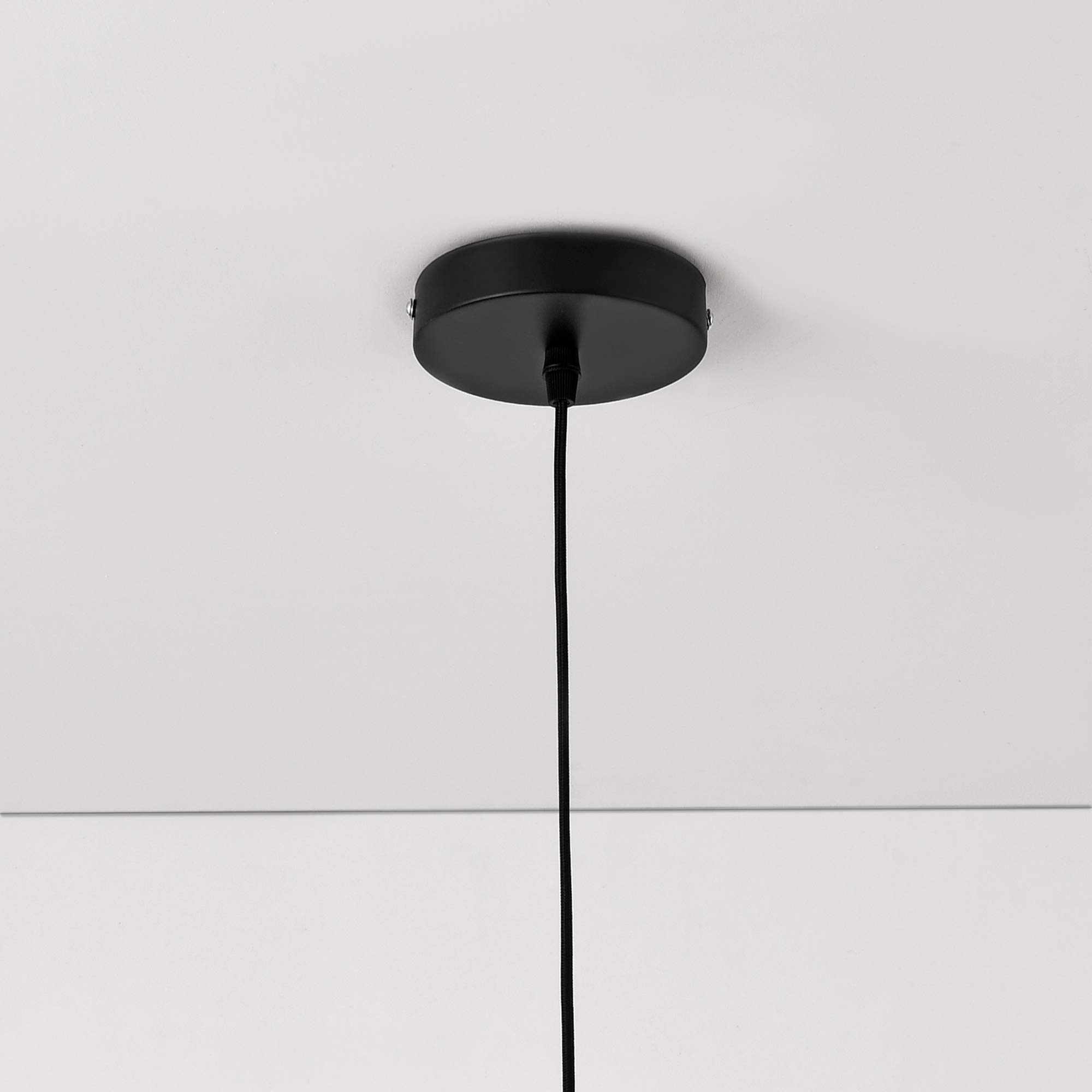 lux.pro Lampada a Sospensione con Doppio Paralume Cilindrico Ø 30 cm in Tessuto Lampadario ad Altezza Regolabile Lampada da Soffitto per Soggiorno Salotto Ingresso - Nero/Oro