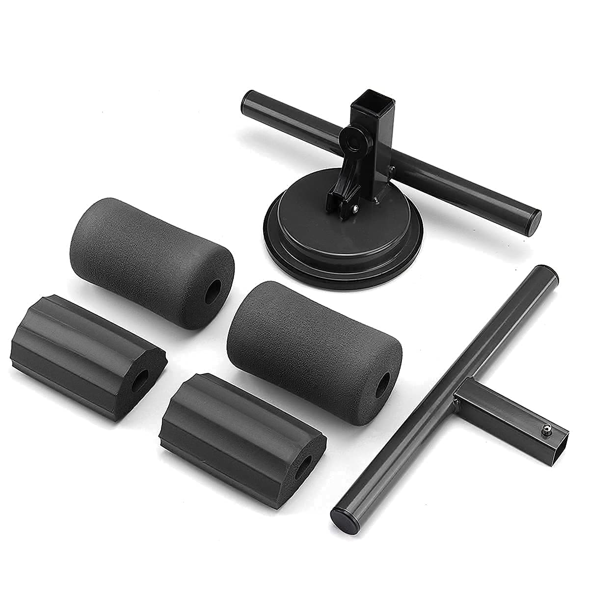 BLAGO Double Sit-up Bar Workout Assistant Home Gym Office Leg Support Fitness Equipment for Women Men Portable Abdominal Chest and arm Muscles Exercise (Double Leg Exerciser) 3