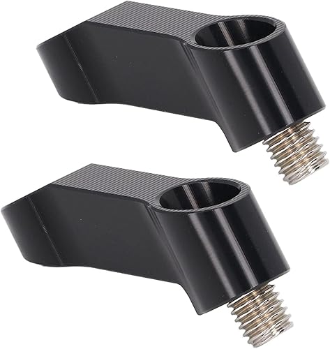 Miniatura 4 de Aramox 1 par de adaptadores de montaje de espejo de motocicleta de 0.394 in/0.39 pulgadas, adaptador de señal de giro, kit de pernos de montaje de