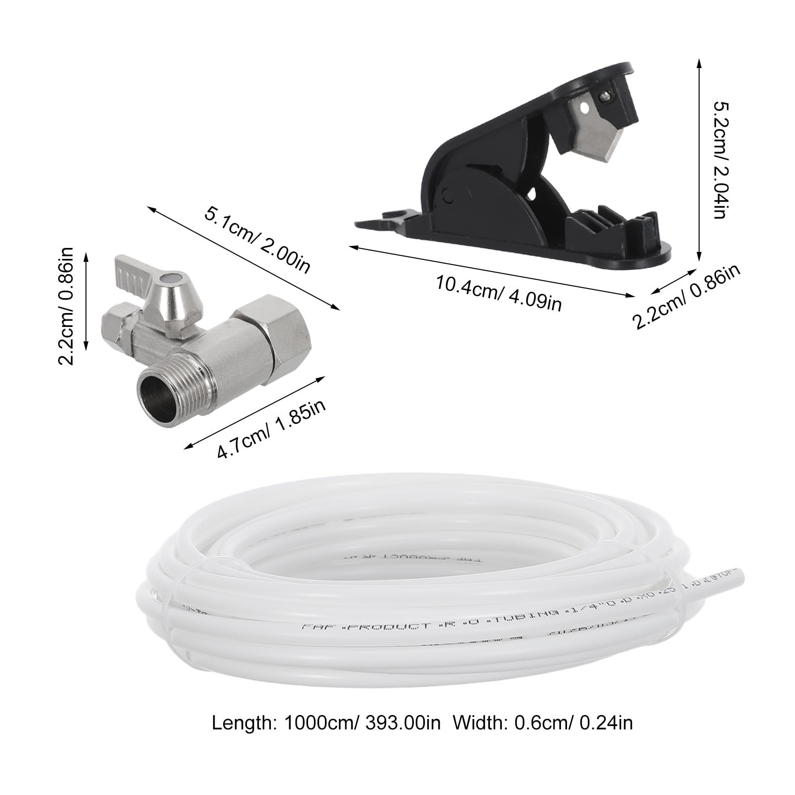 1 juego de mangueras de agua para máquina de hielo de refrigerador - Kit de mangueras de 10 metros (33 pies) para sistemas de agua por inversa con accesorios - Instalación de máquina de