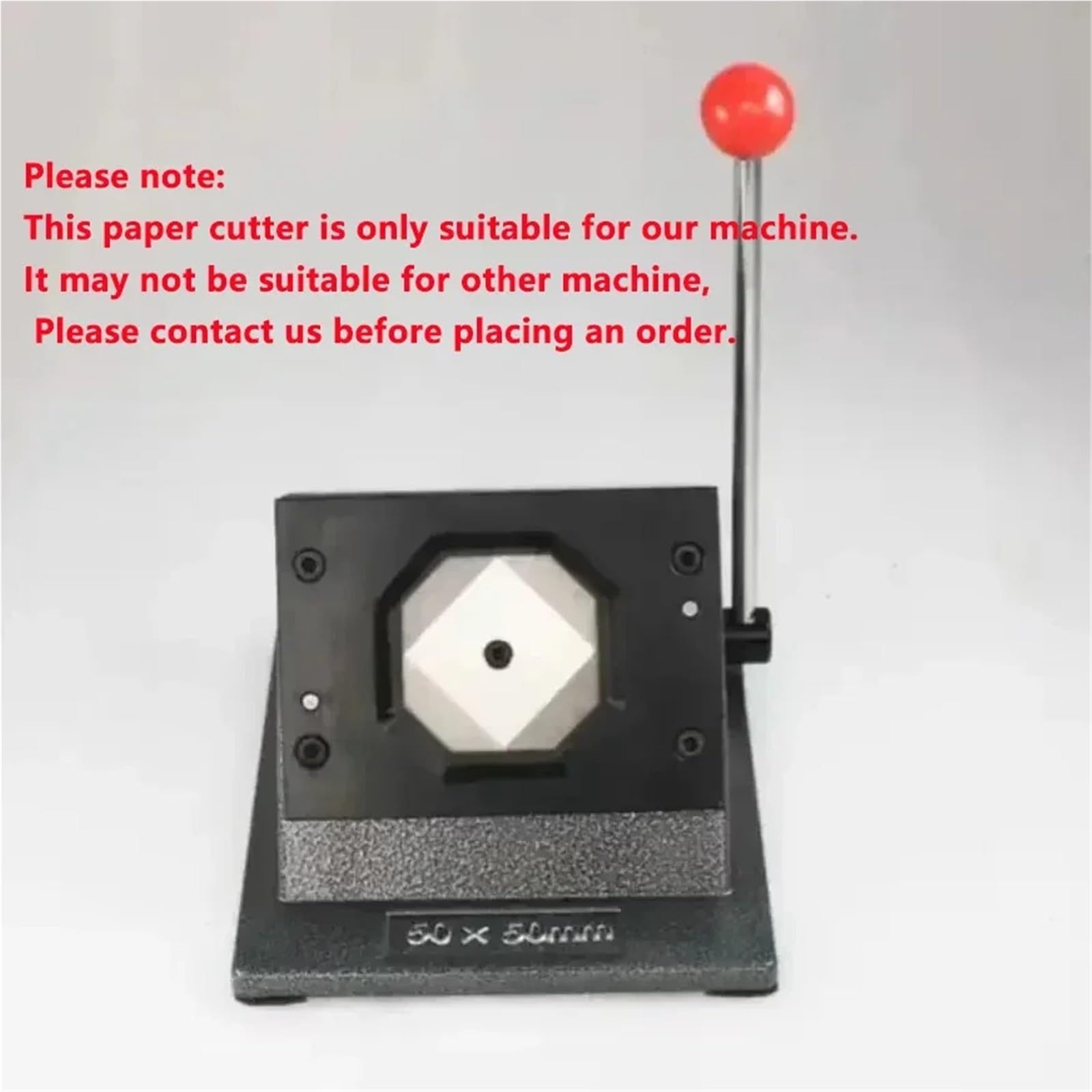 Badges Machine Kwadratowa prasa do plakietek Do lodówkę 50x50mm obrotowa blacha z gilotyną do papieru i 100 szt. części magnesów Photo Magnet Machine(50x50m Metal cutter)