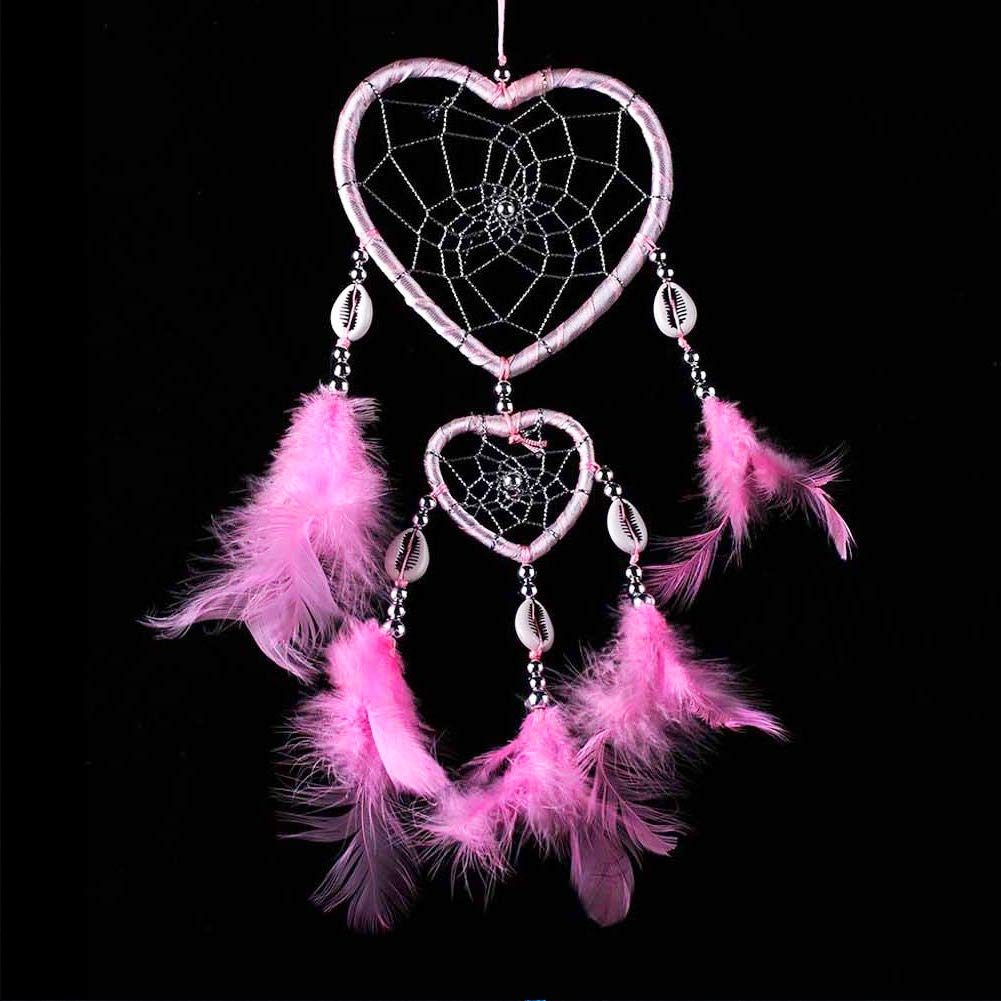 20 Anelli Per Dream Catcher A Forma Di Cuore In Plastica 60mm - Base Fai-da-te Per Decorazioni Macramè, Floreali, Bomboniere Matrimonio (Bianco)