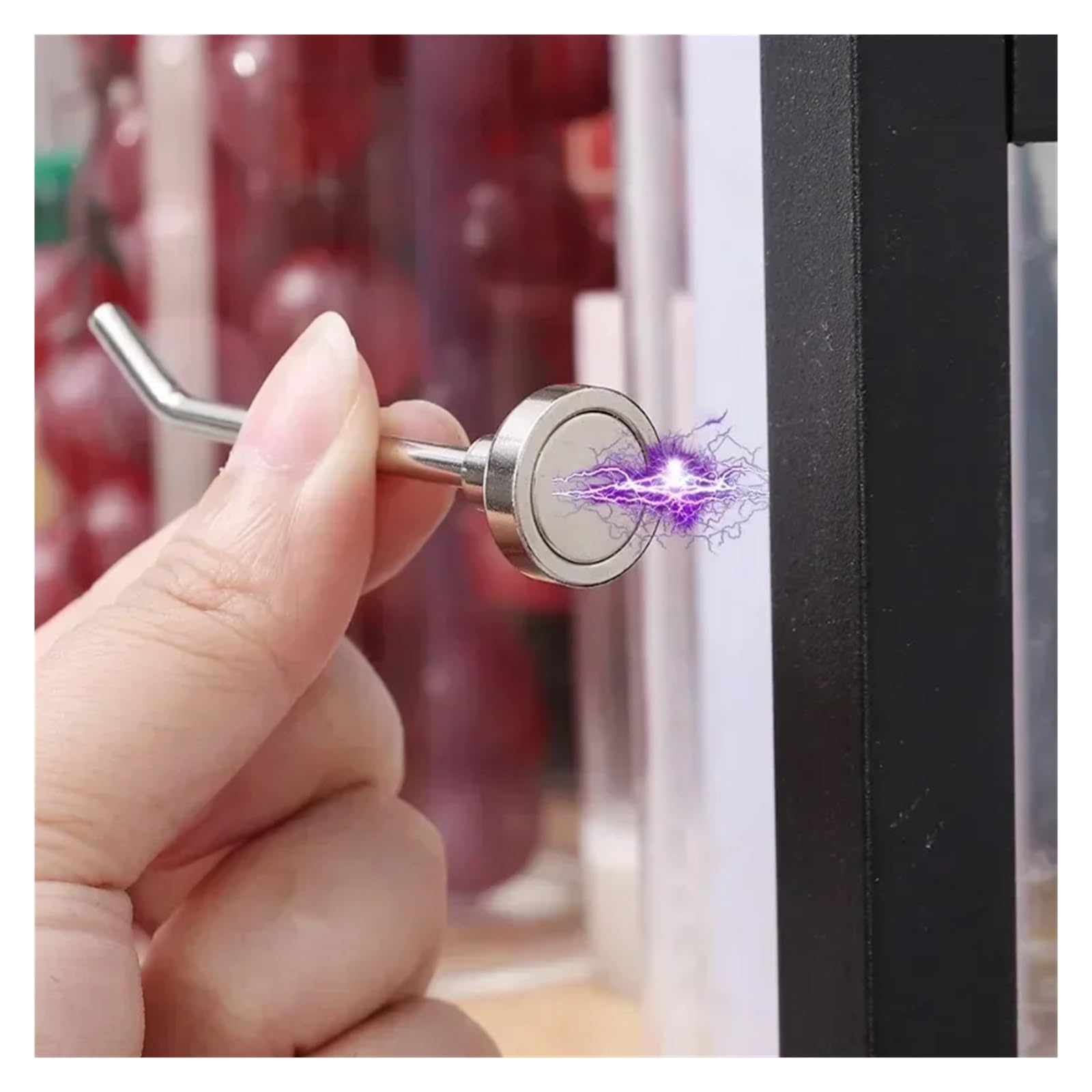 Genérico 10-20 ganchos magnéticos sin perforaciones en ángulo recto for colgar la pared, ideales for organizar el hogar, cocina y baño(S,20PCS)