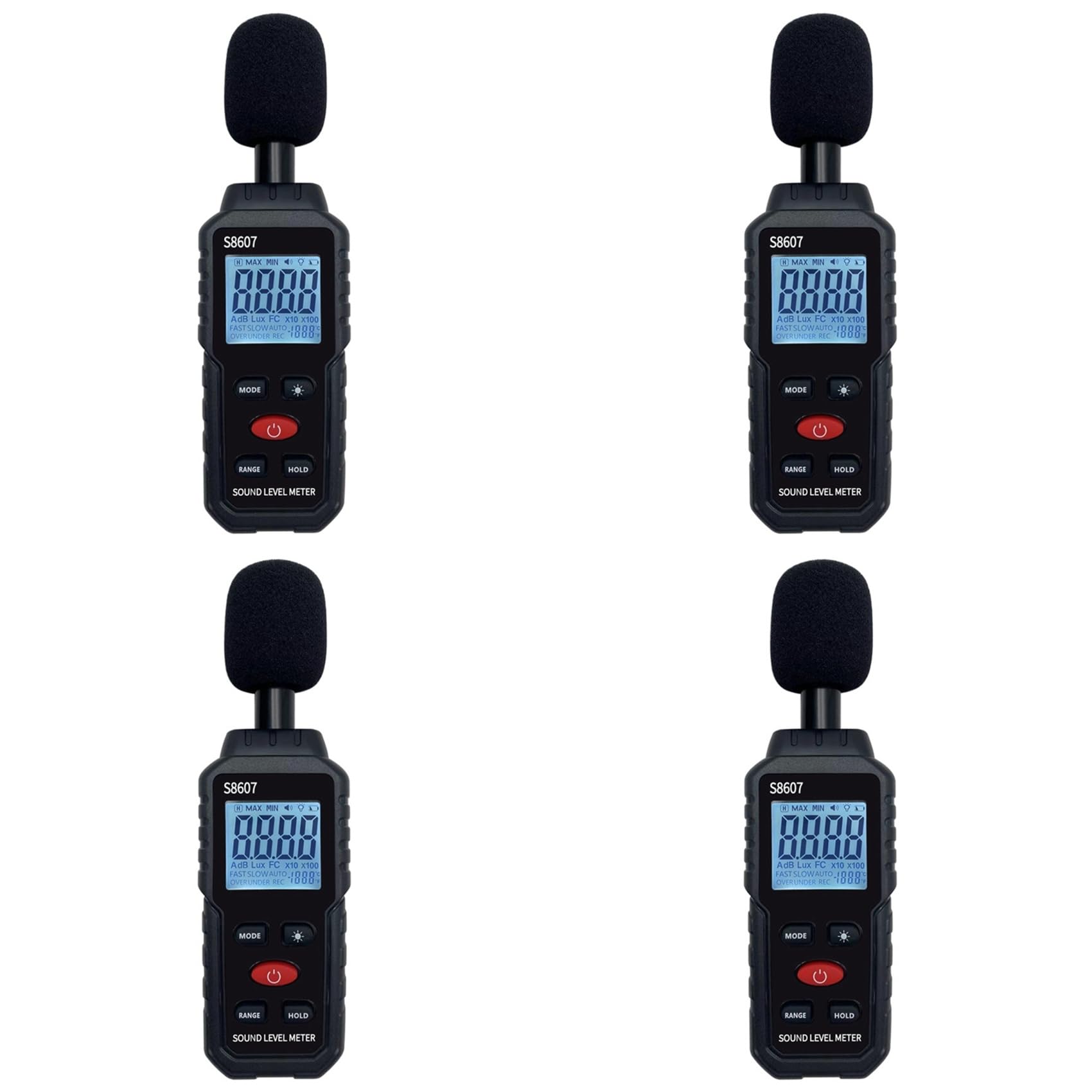 4X Digital Sound Level Noise Meter Measurement 30-130DB DB Decibel Detector Audio Tester Metro Diagnostic Tool