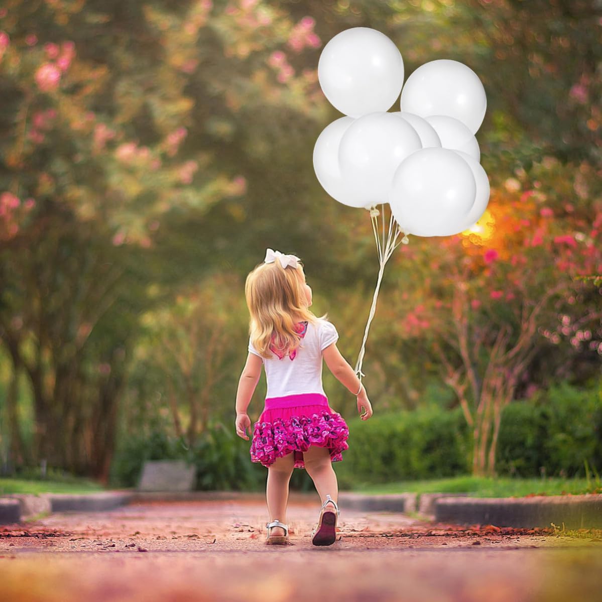 CHILDWEET 25 Piezas Globos de Látex Engrosados de 12 Pulgadas Color Blanco para Fiestas y Celebraciones, Rellenable Helio, Material Elástico y Resistente