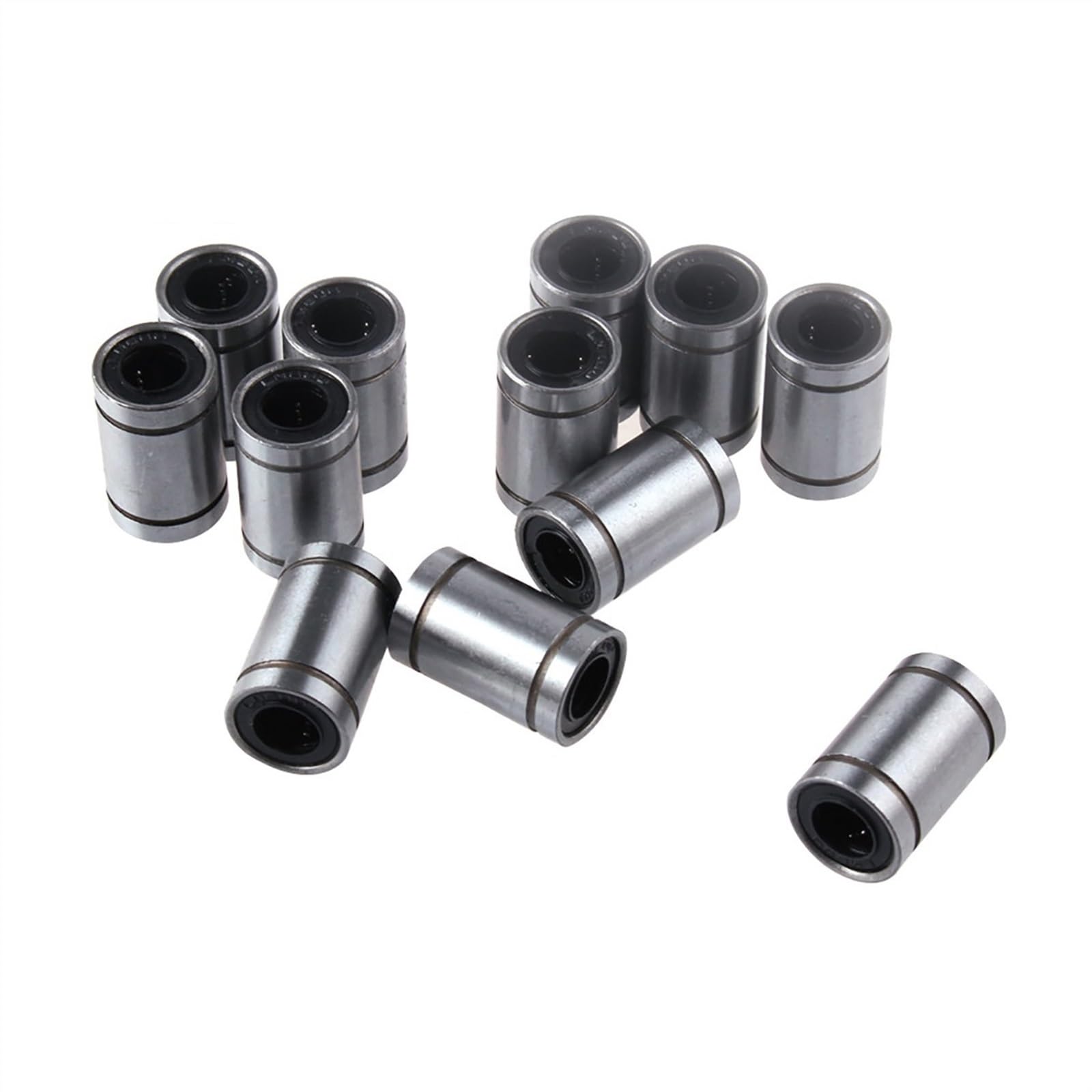 Douille linéaire LM8UU LM10UU LM12UU LM16UU, roulements linéaires for tiges, Rail de revêtement, pièces d'arbre linéaire, 8mm 10mm 12mm, 12 pièces/lot(LM16UU)