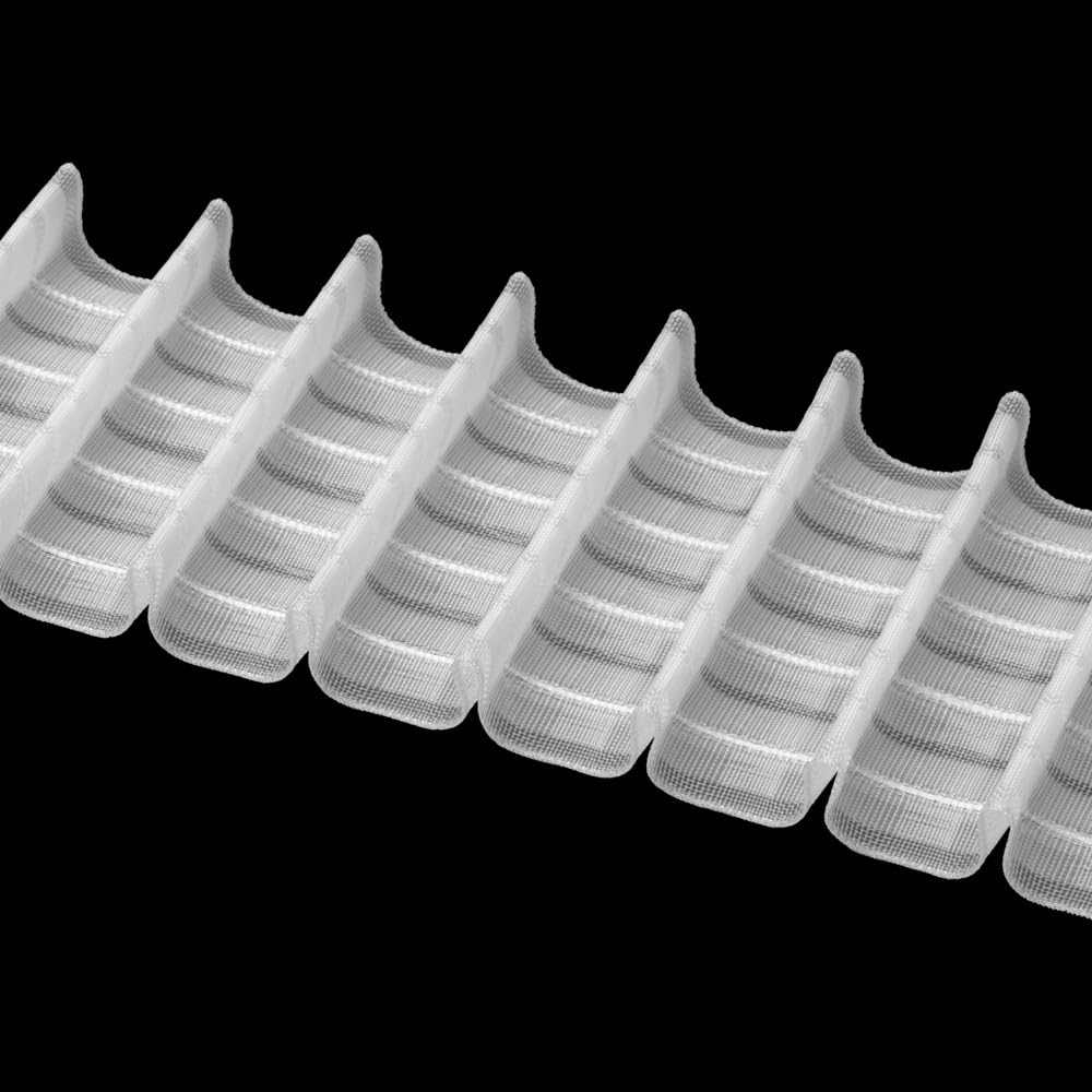 Oz-Is Dar Tekstil Gardinenband 50 Meter Bleistiftfalte 80 mm, Multitaschenband 1:2.0, 100% Polyester, Transparent Faltenband zum Annähen für Vorhänge und Gardinen 4428MP