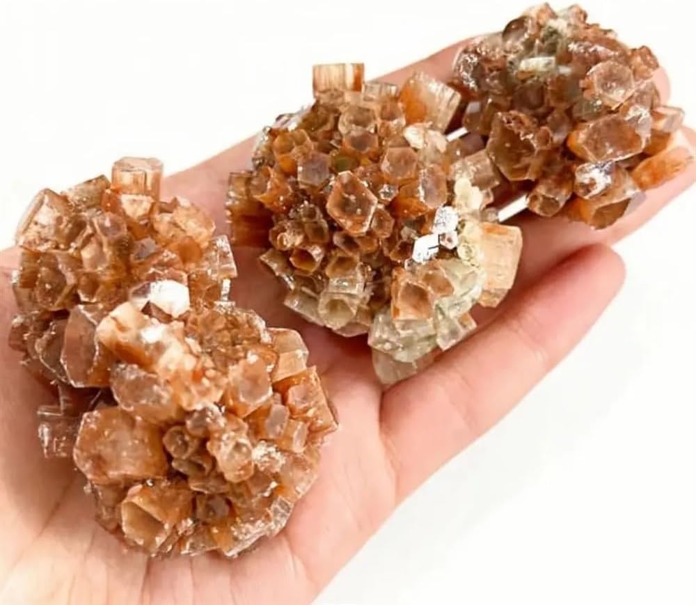 Beautiful Orange Aragonite Quartz Crystal Cluster Shape Rough Stone Nepheline Home Decor (Size : 50-90g 1pc)