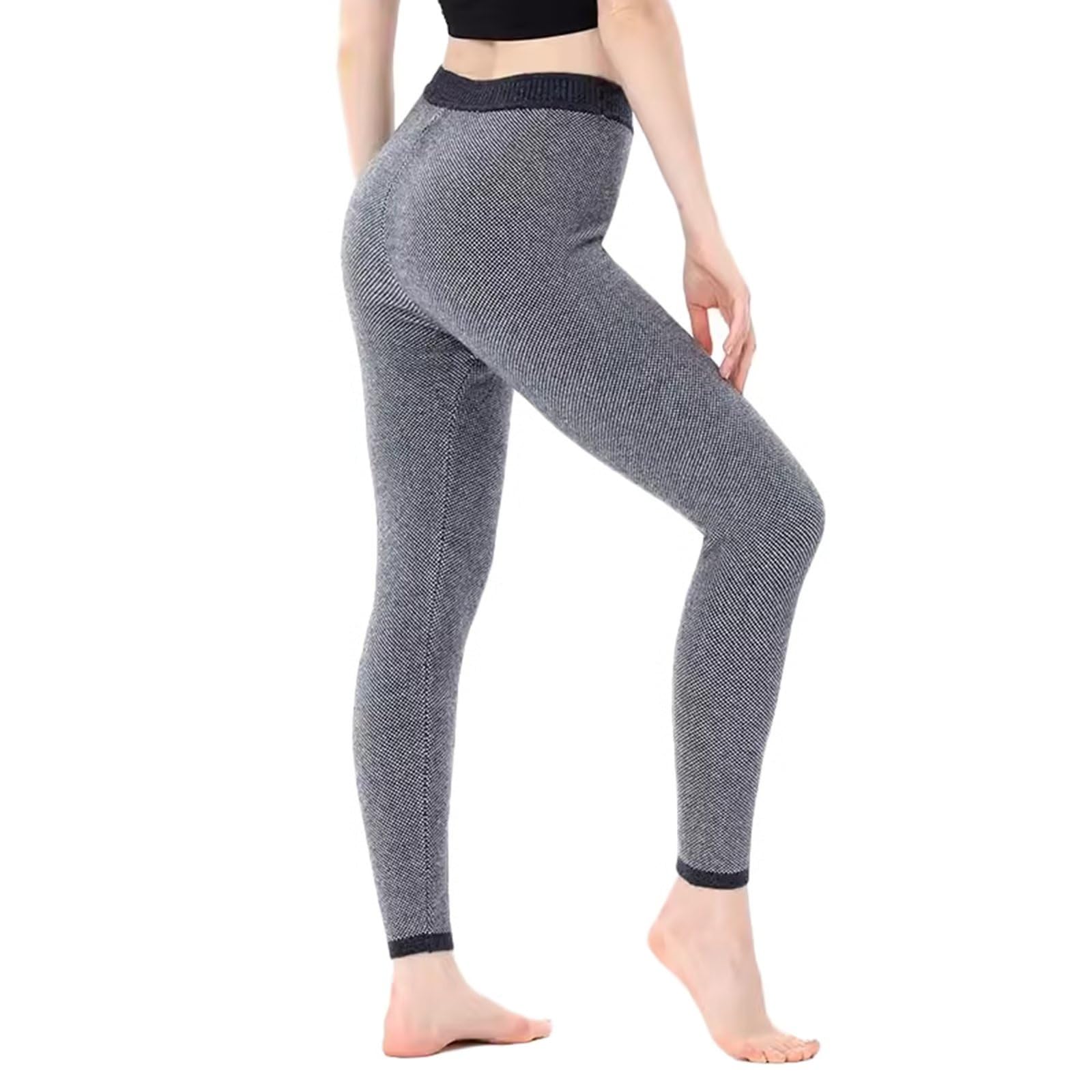 HNVAVQ Donna Pantaloni Termici 100% Cachemire Pantaloni Leggins Caldi, Biancheria Intima Termico per l'inverno Autunno Primavera