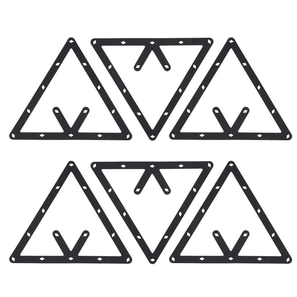 Triángulo Billar, Soporte Triangular 6 Unidades para Bolas de Billar, Accesorio Profesional para Taco de Billar, Rack de Billar para Jugadores en Hogar Bar Club y Torneos