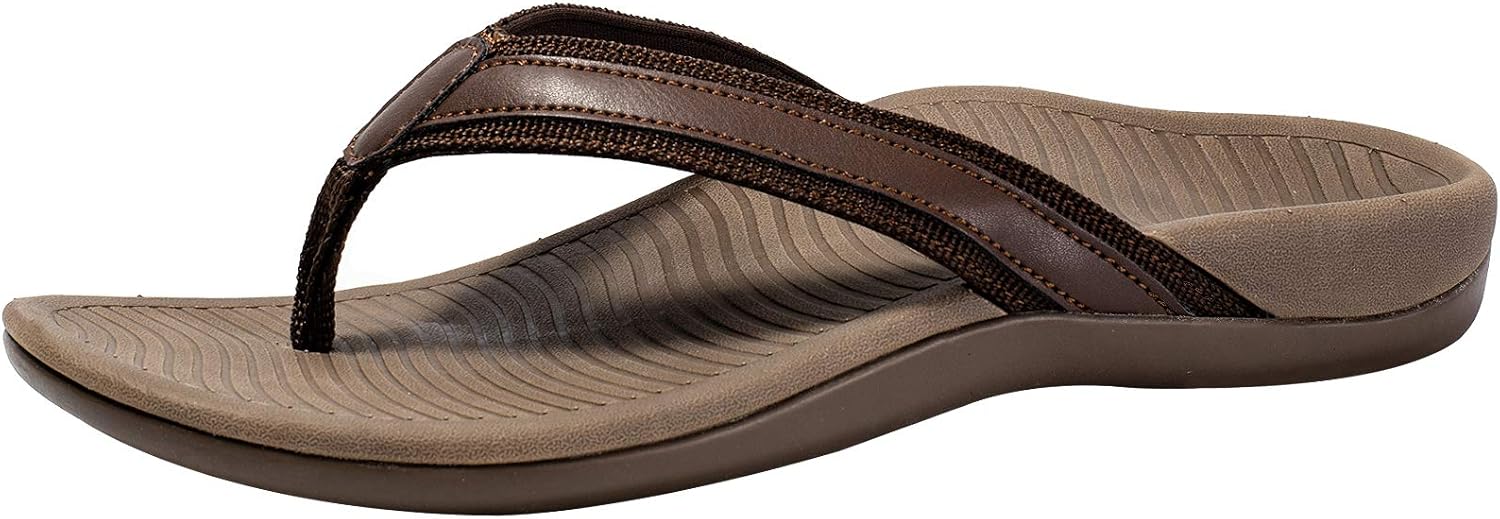 Womans Sandals Flip Flop with Orthotic For Flat Feet Plantar Fasciitis Arch Support Athletic Slide Sandals Relieve Flat Feet, High Arch, - Image 5